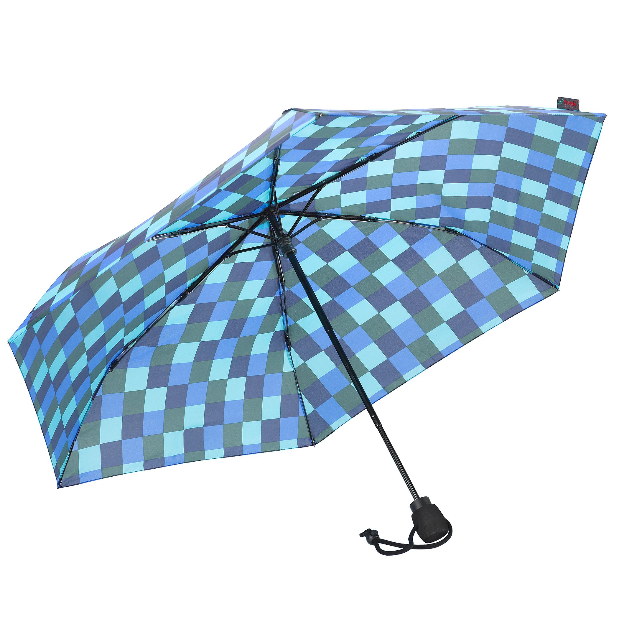Trekking umbrella light trek ultra, blue / green plaid