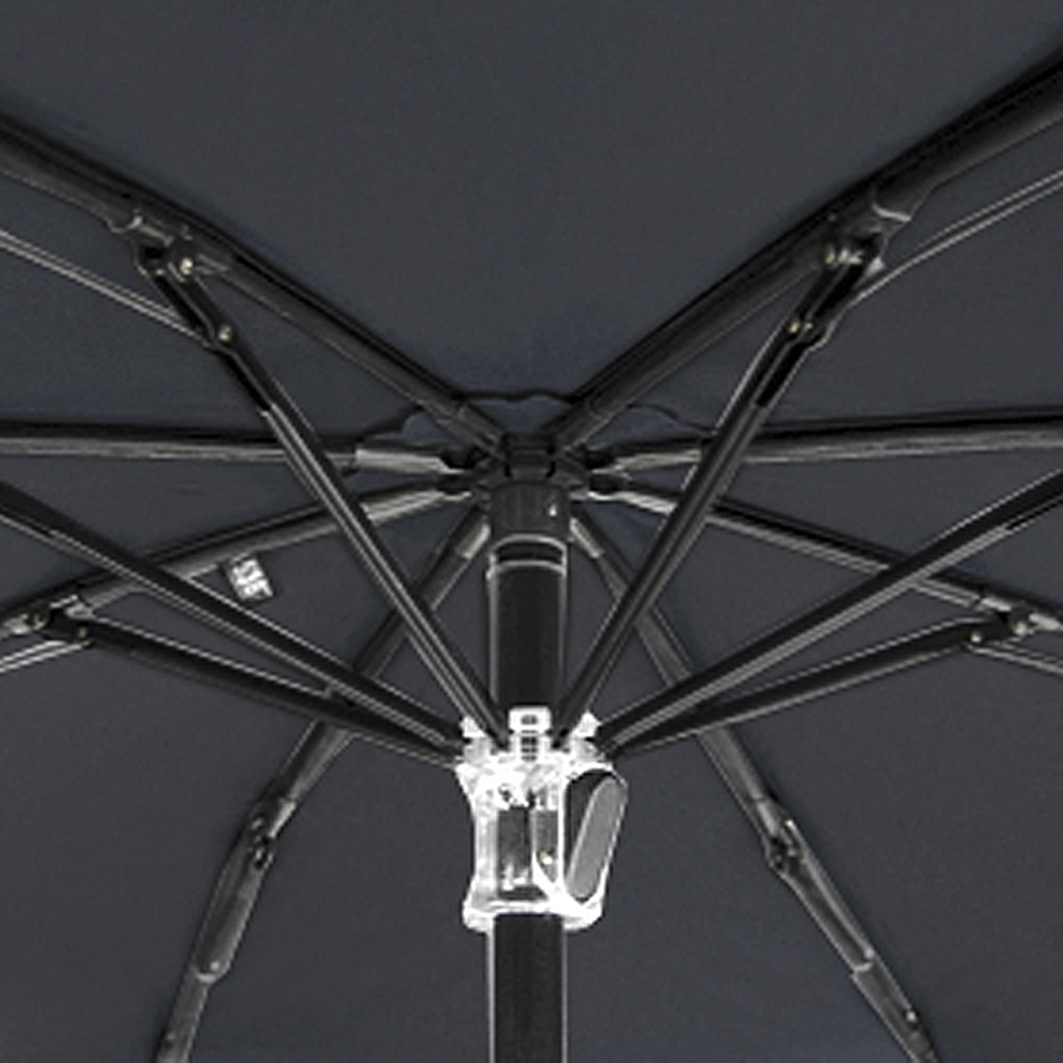 Parapluie de trekking light trek, noir, parapluie de poche, manuel, compact, avec boussole