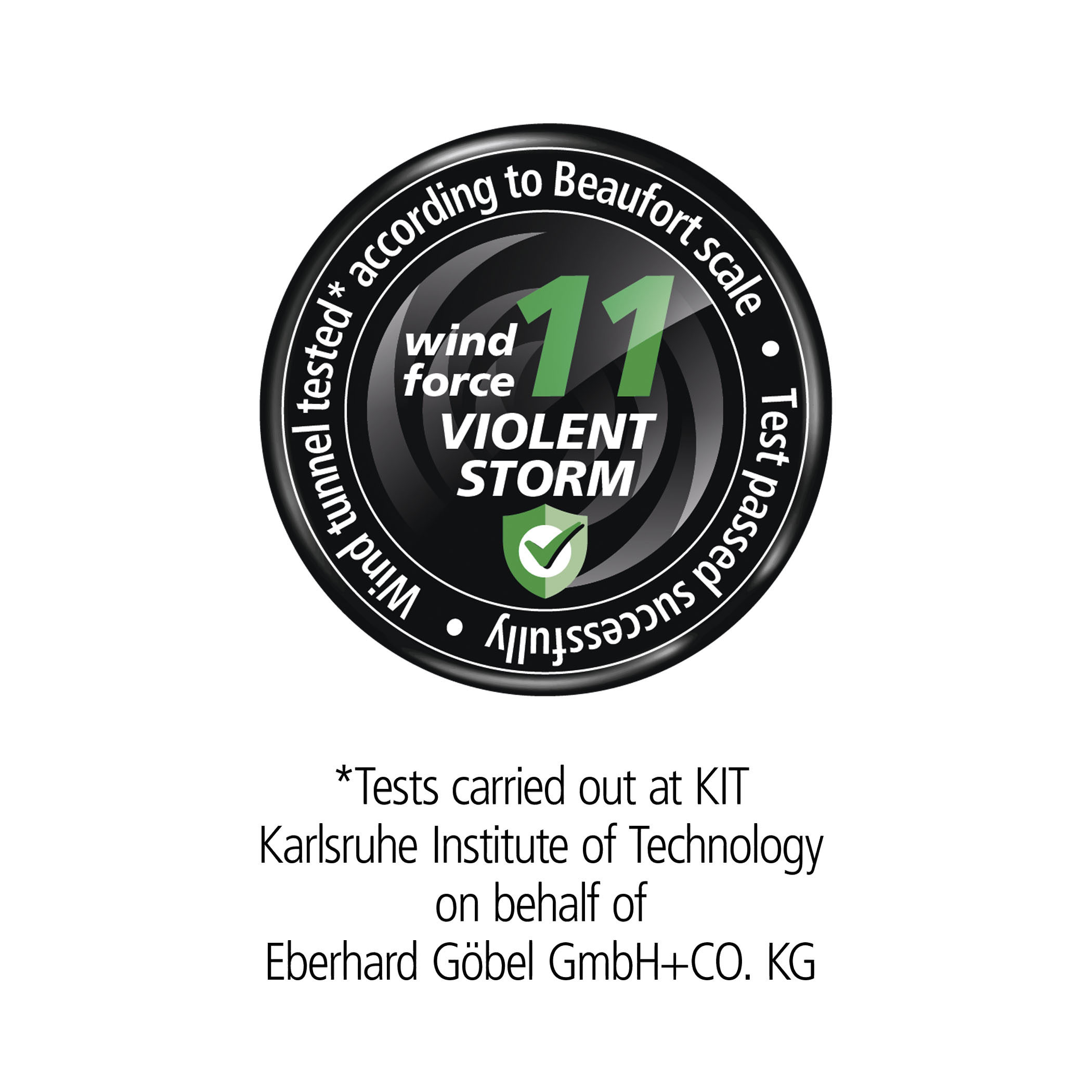 View of the wind tunnel test seal of wind force 11 from EuroSCHIRM