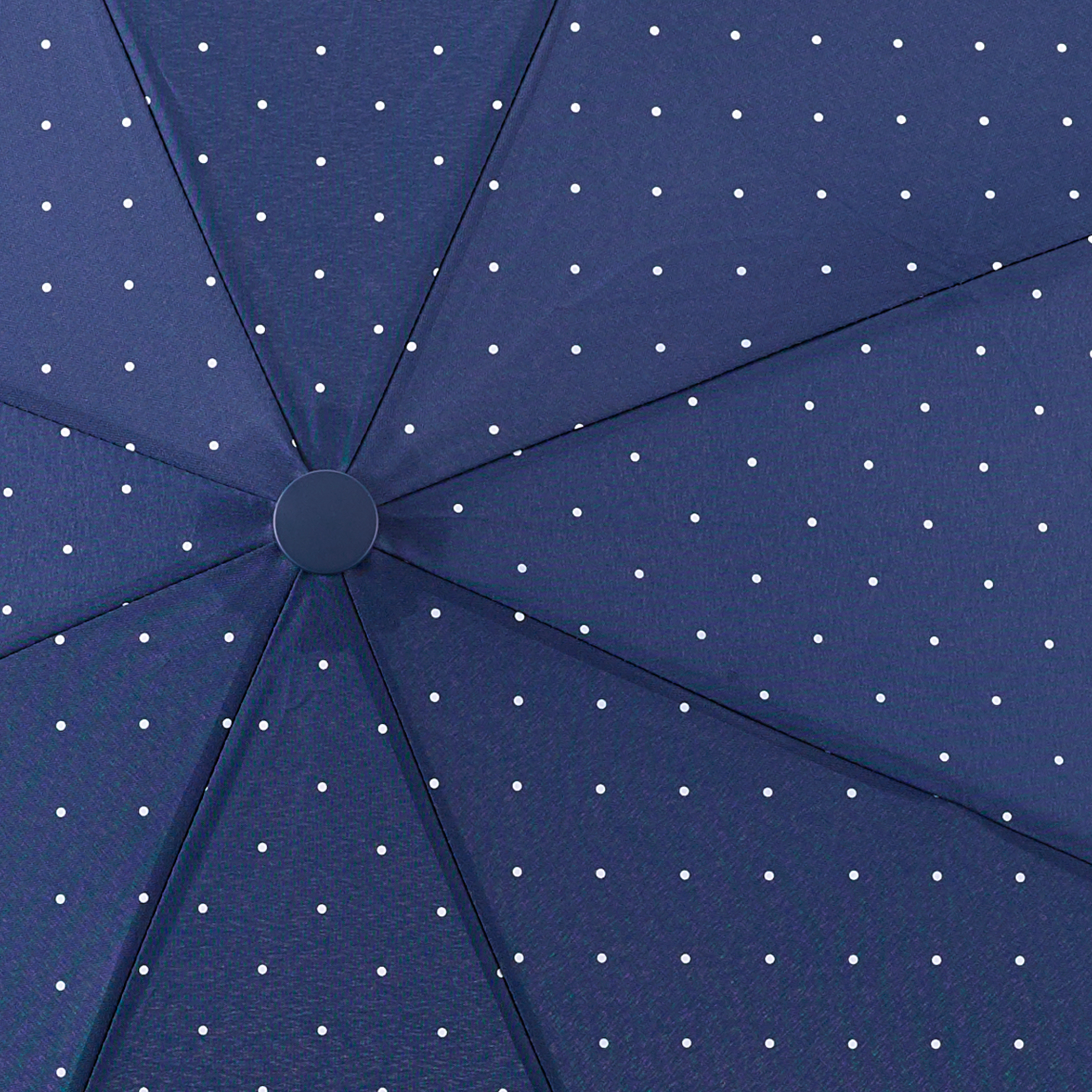 City umbrella 32P7-PWD, navy blue, pocket umbrella, eco-friendly, automatic, sustainable materials, dot design, white