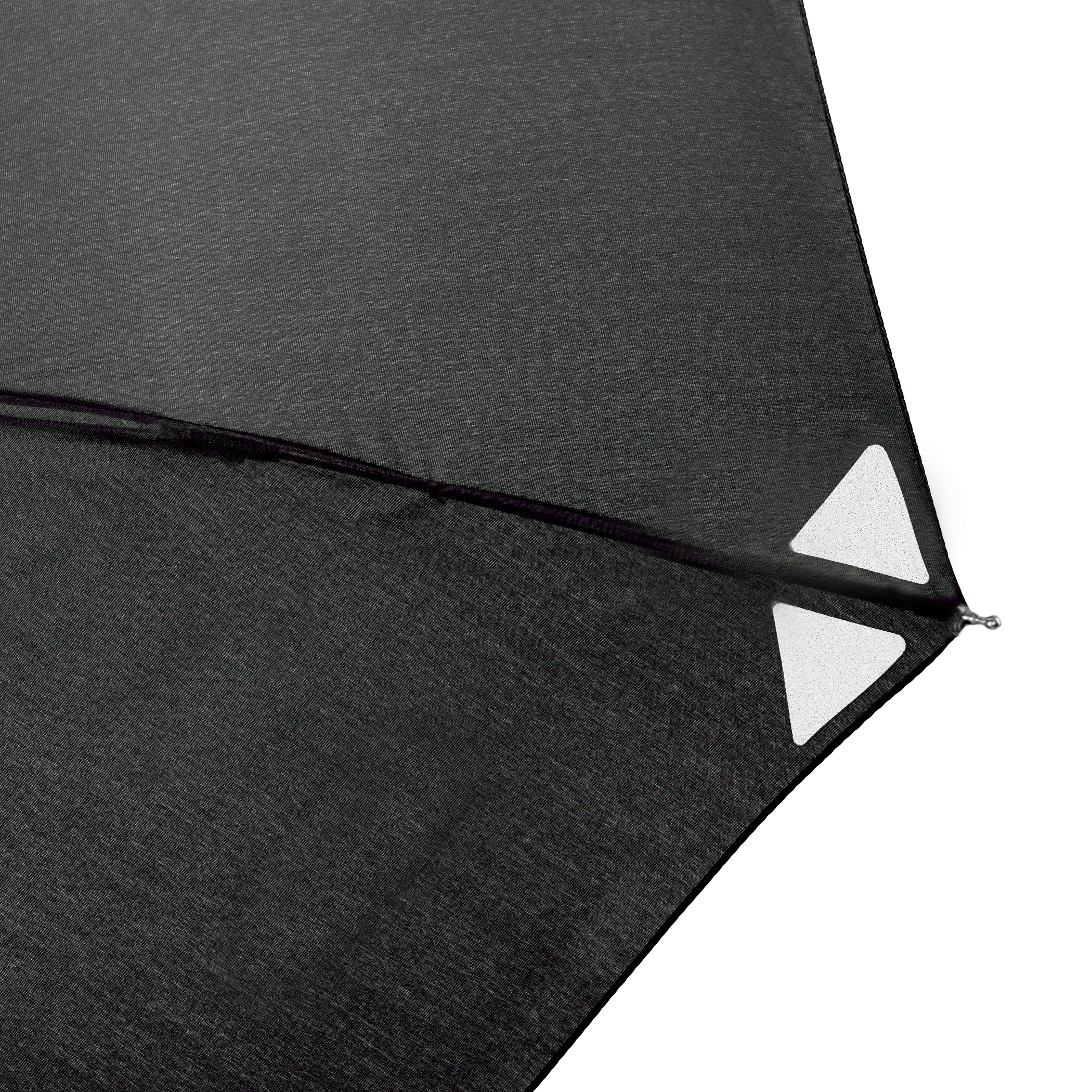 Trekking umbrella Dainty, black, with reflectors