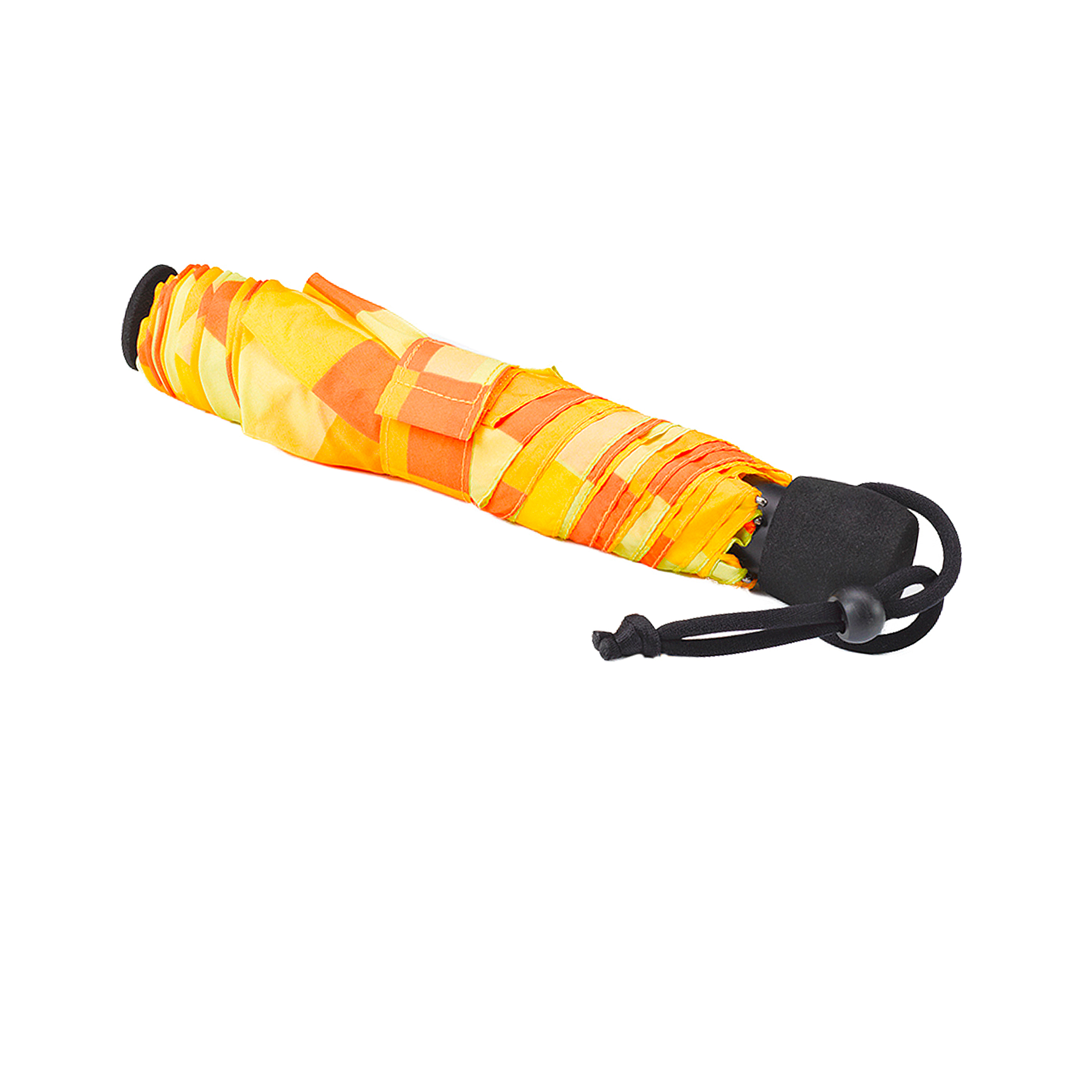 Trekking umbrella light trek automatic, yellow / orange plaid