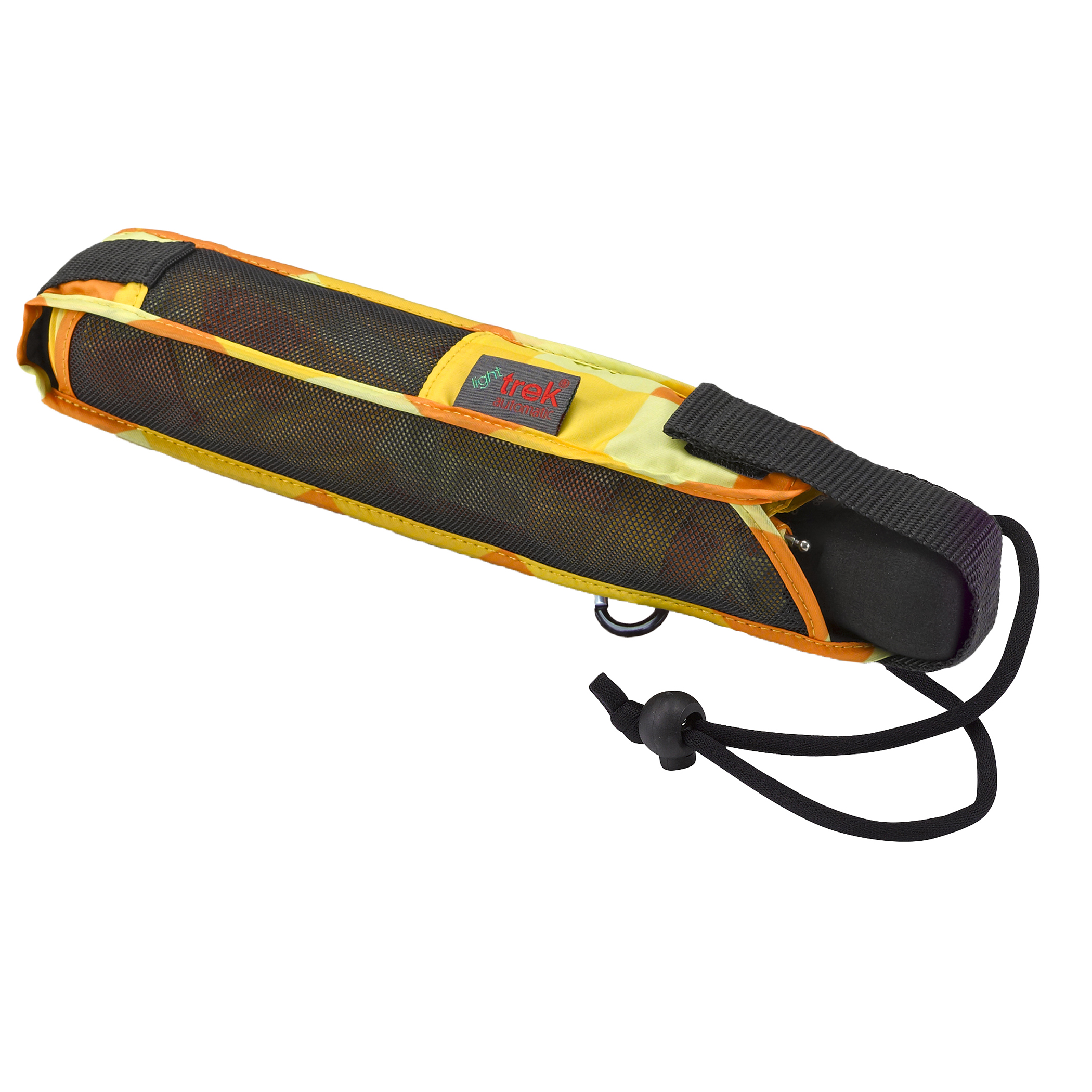 Trekking umbrella light trek automatic, yellow / orange plaid