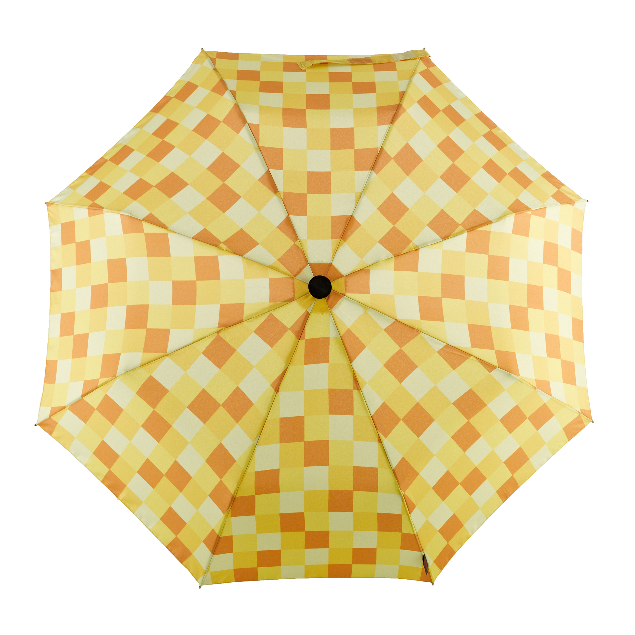 Trekking umbrella light trek automatic, yellow / orange plaid