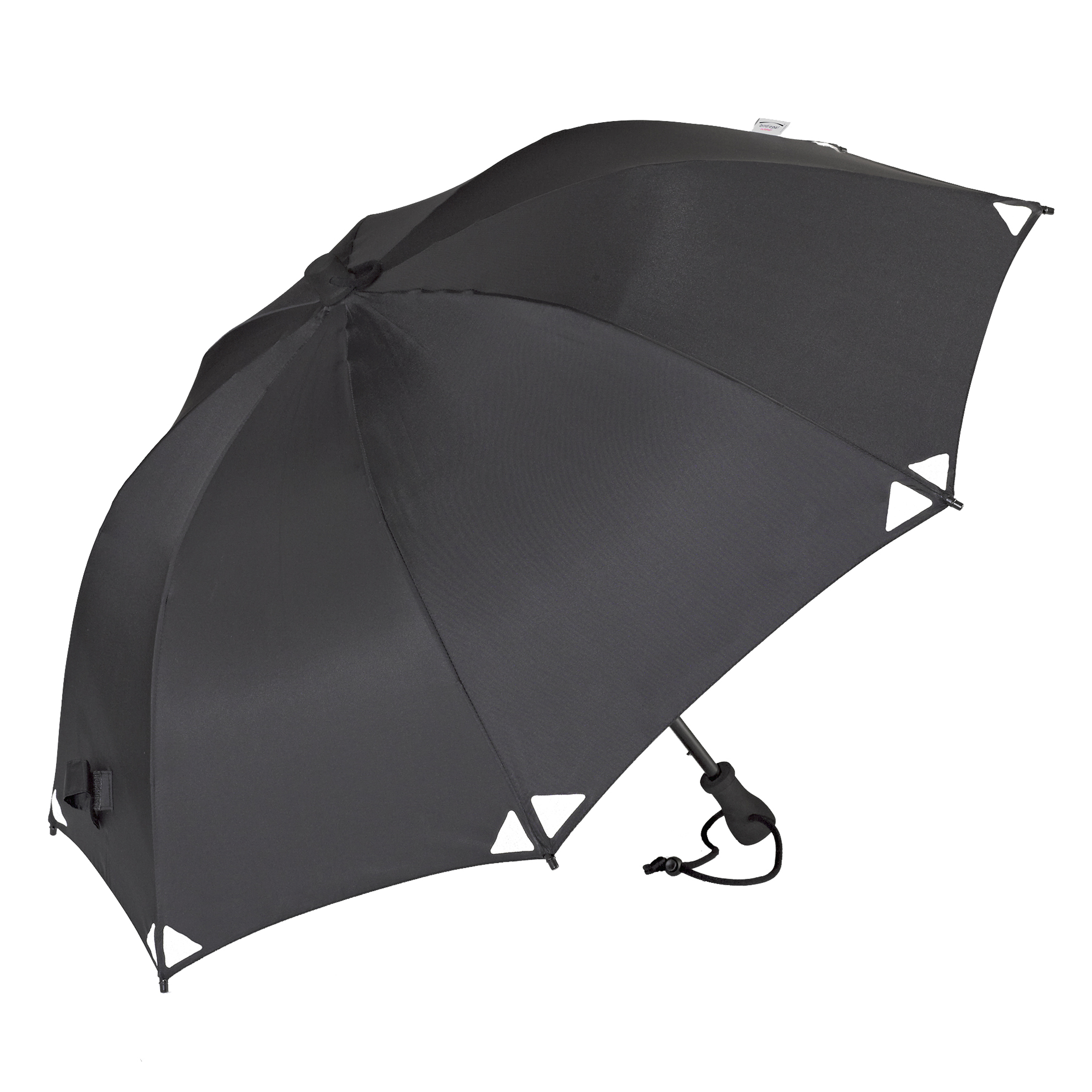 Trekking umbrella birdiepal outdoor, black, with reflectors, stick umbrella, extremely sturdy, stormproof
