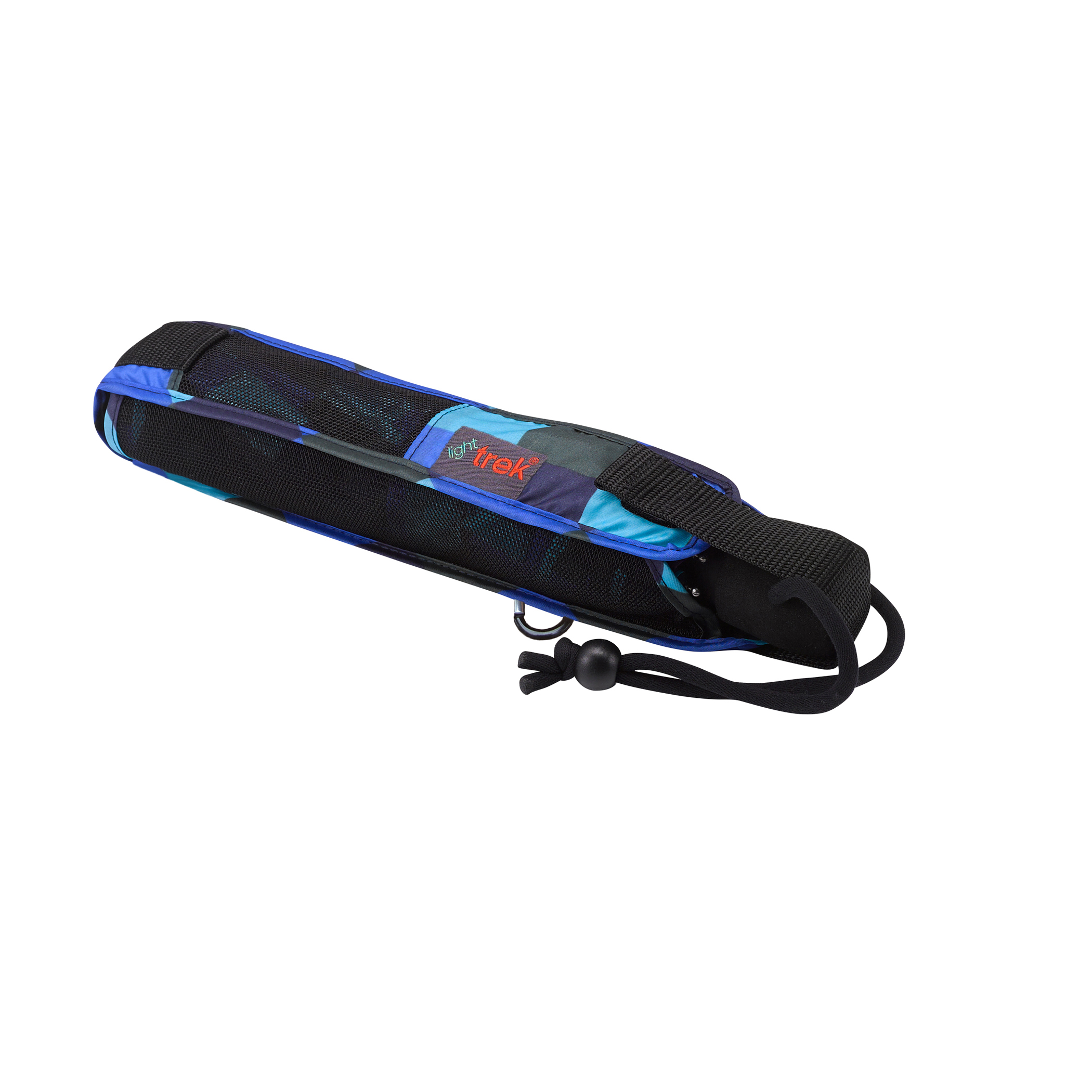 Trekking umbrella light trek,  blue / green plaid, pocket umbrella, manual, compact, with compass