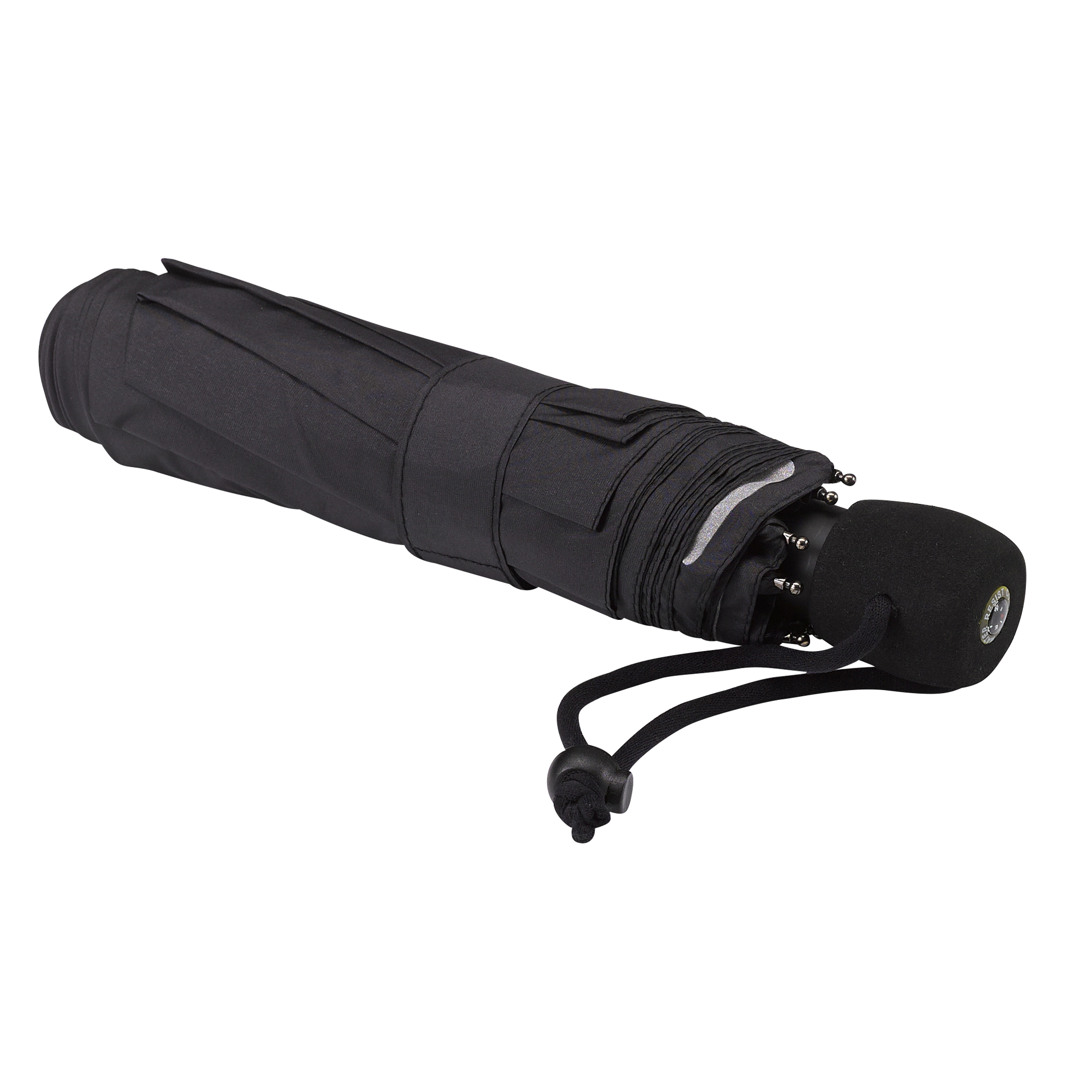 Trekking umbrella light trek automatic, black, with reflectors