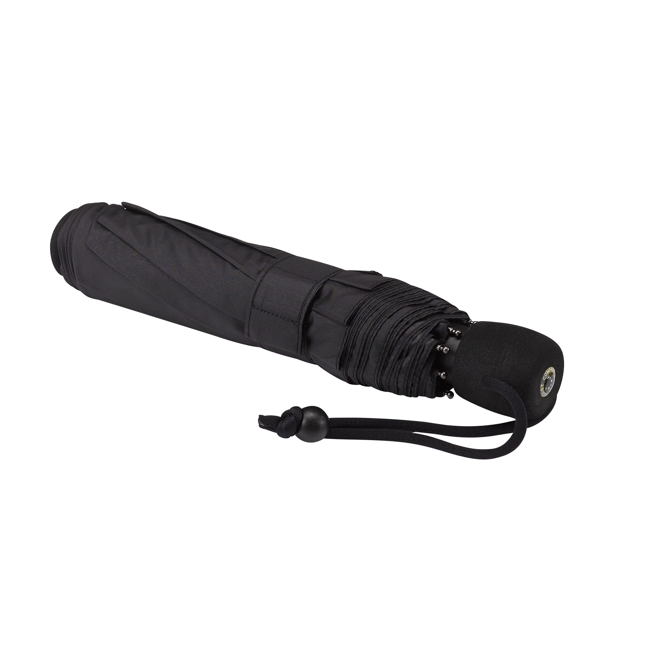 Parapluie de trekking light trek, noir, parapluie de poche, manuel, compact, avec boussole