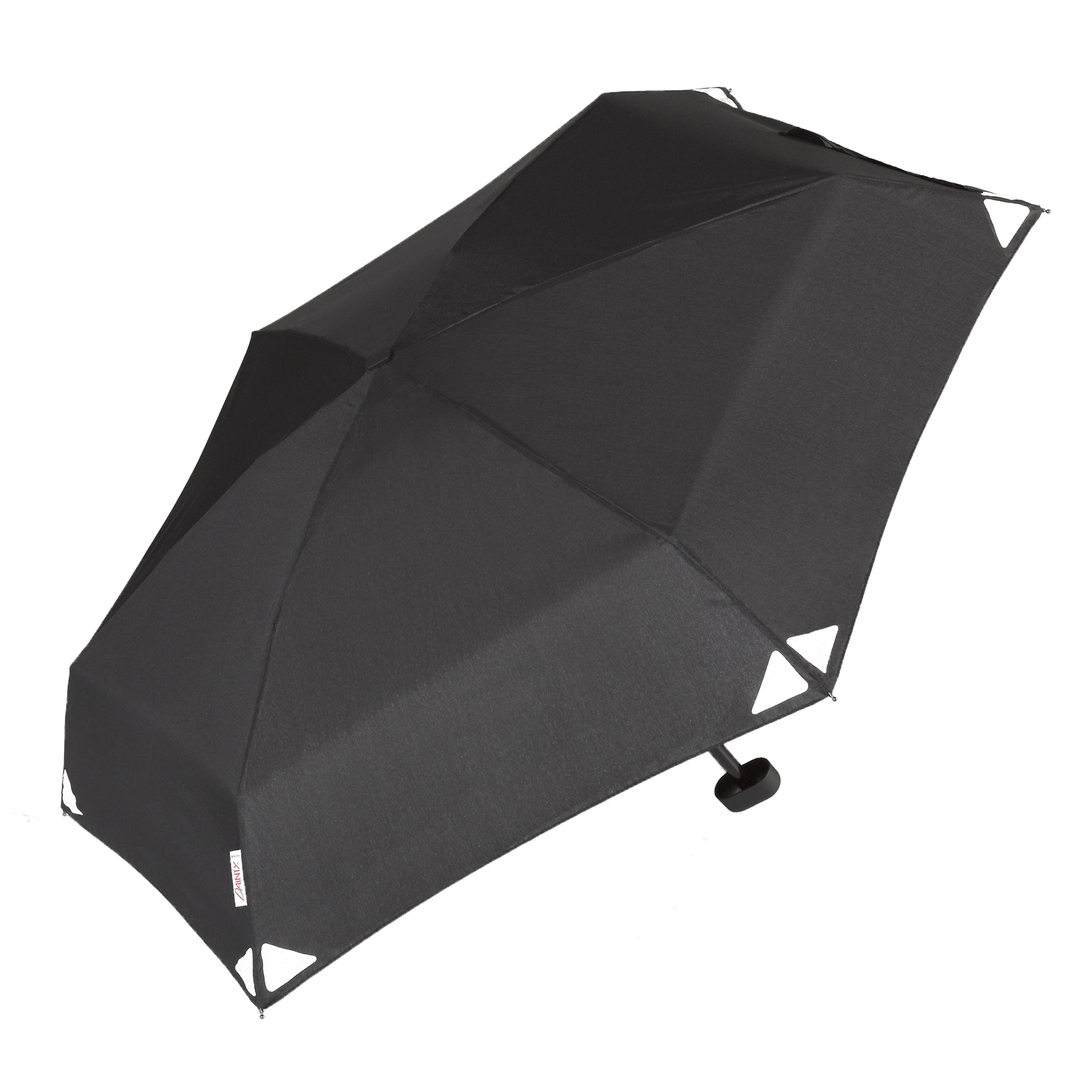 Trekking umbrella Dainty, black, with reflectors