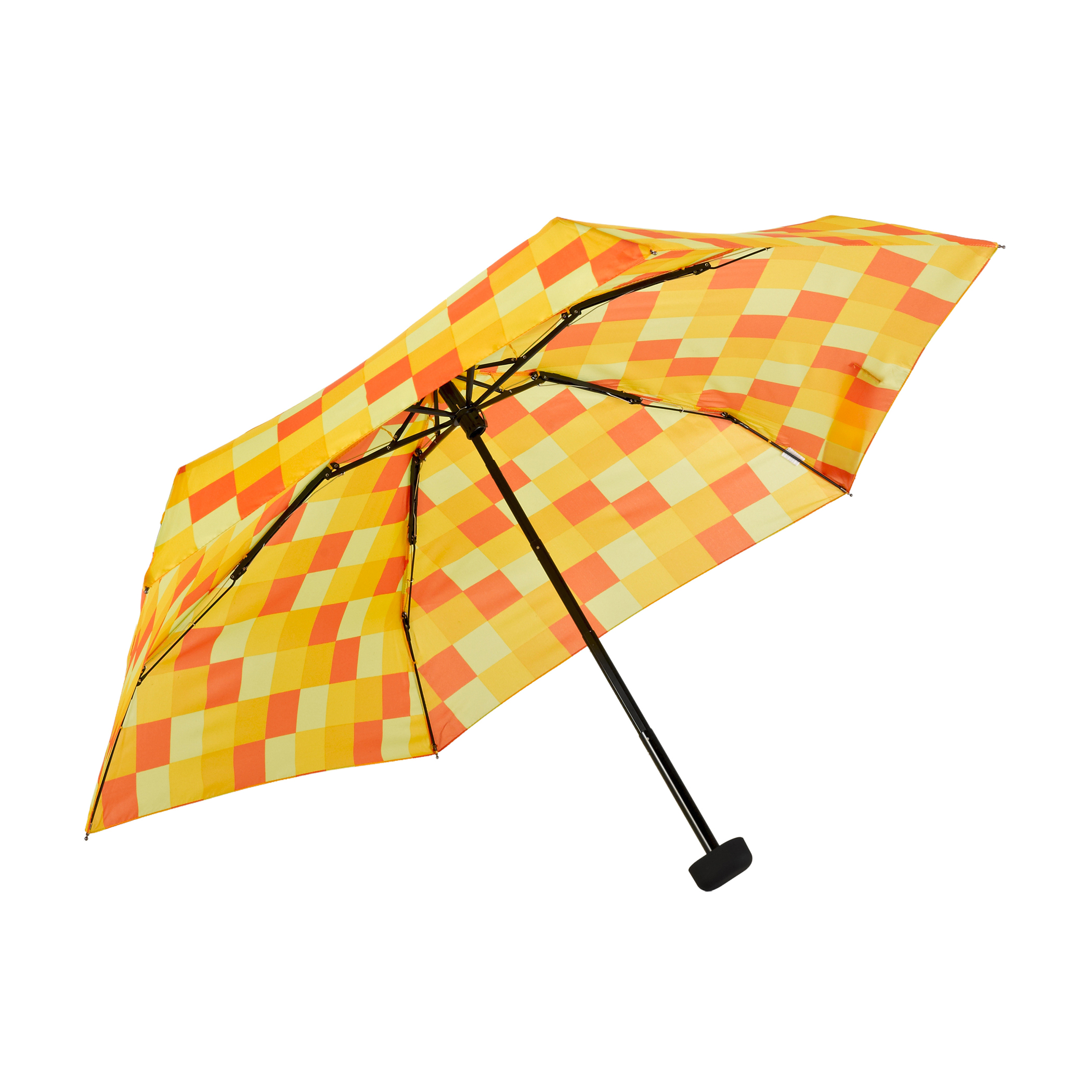 Trekking umbrella Dainty, yellow / orange plaid