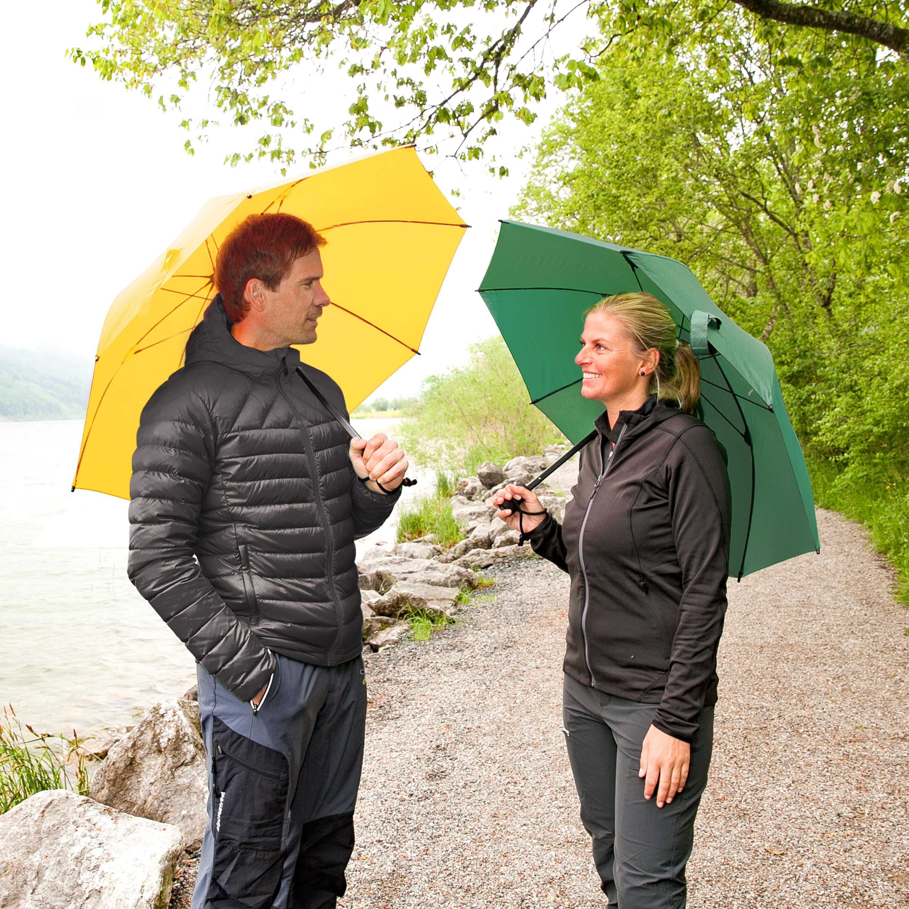 Trekking-Regenschirm Swing, dunkelgrün