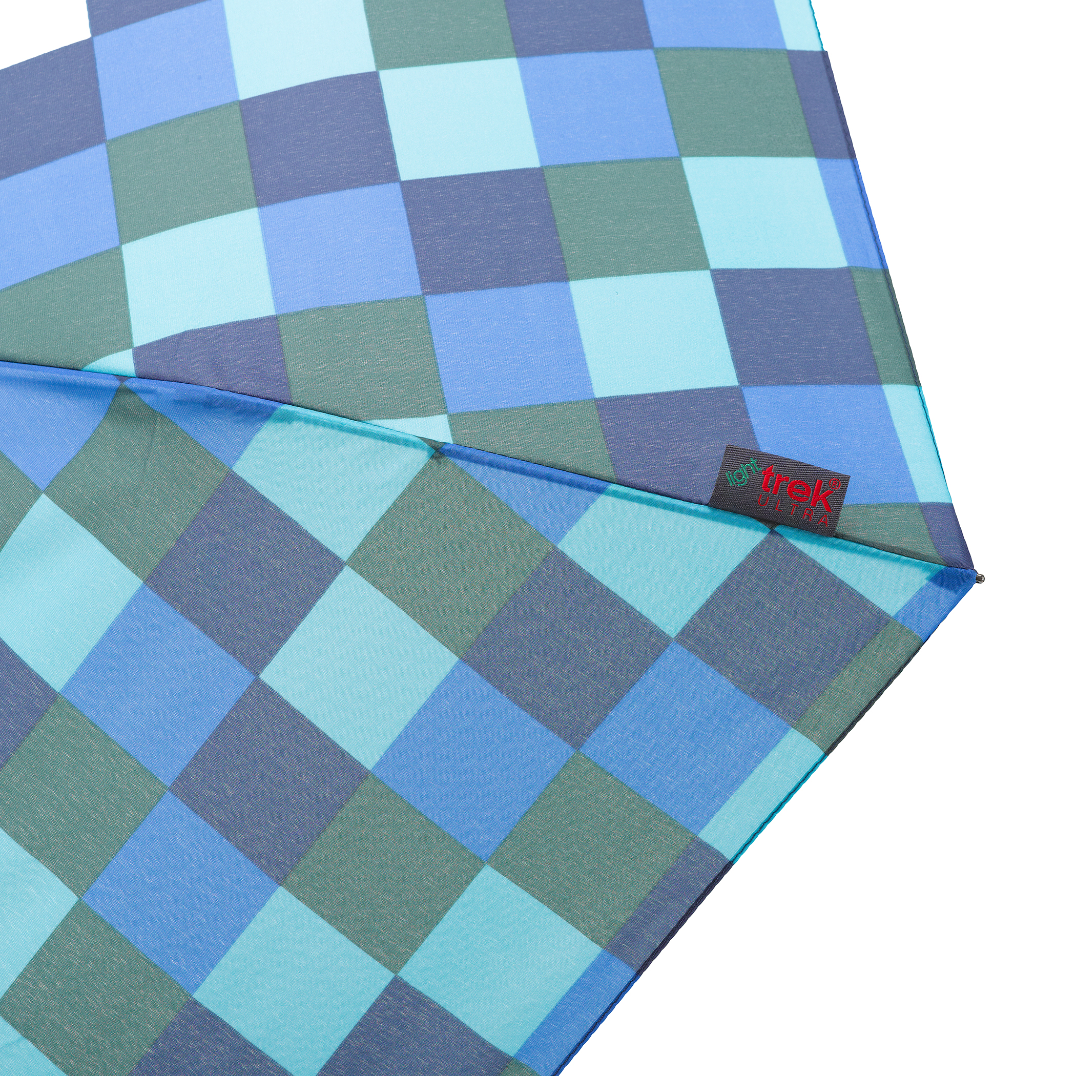 Trekking umbrella light trek ultra, blue / green plaid