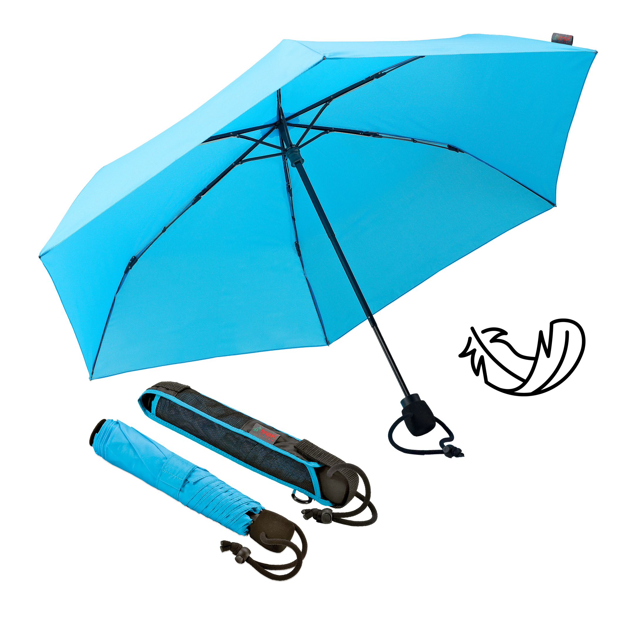 Parapluie de trekking light trek ultra, bleu clair