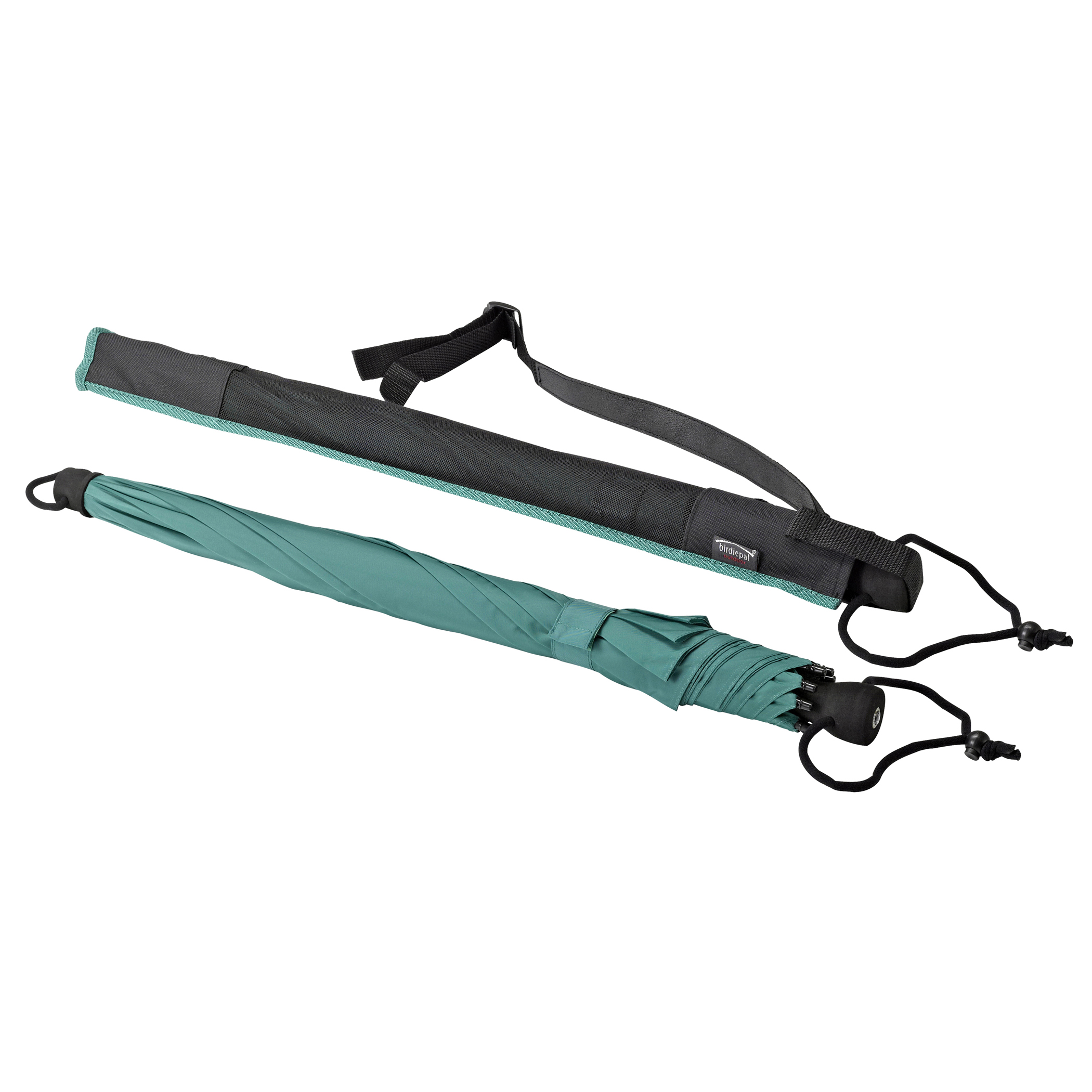 Parapluie de trekking birdiepal outdoor, vert foncé, parapluie canne, extrêmement stable, résistant aux tempêtes