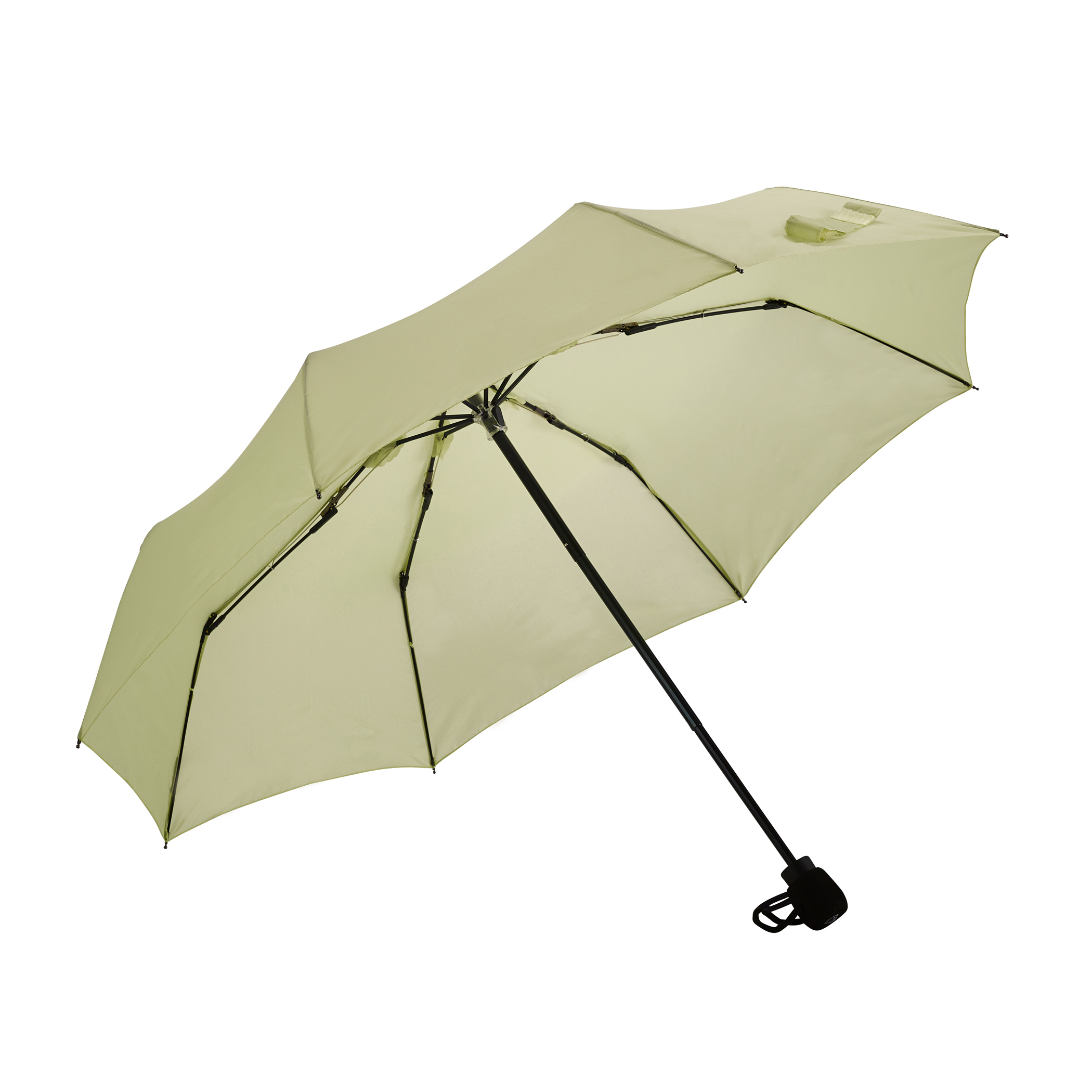 Trekking umbrella light trek, light green, pocket umbrella, manual, compact, with compass