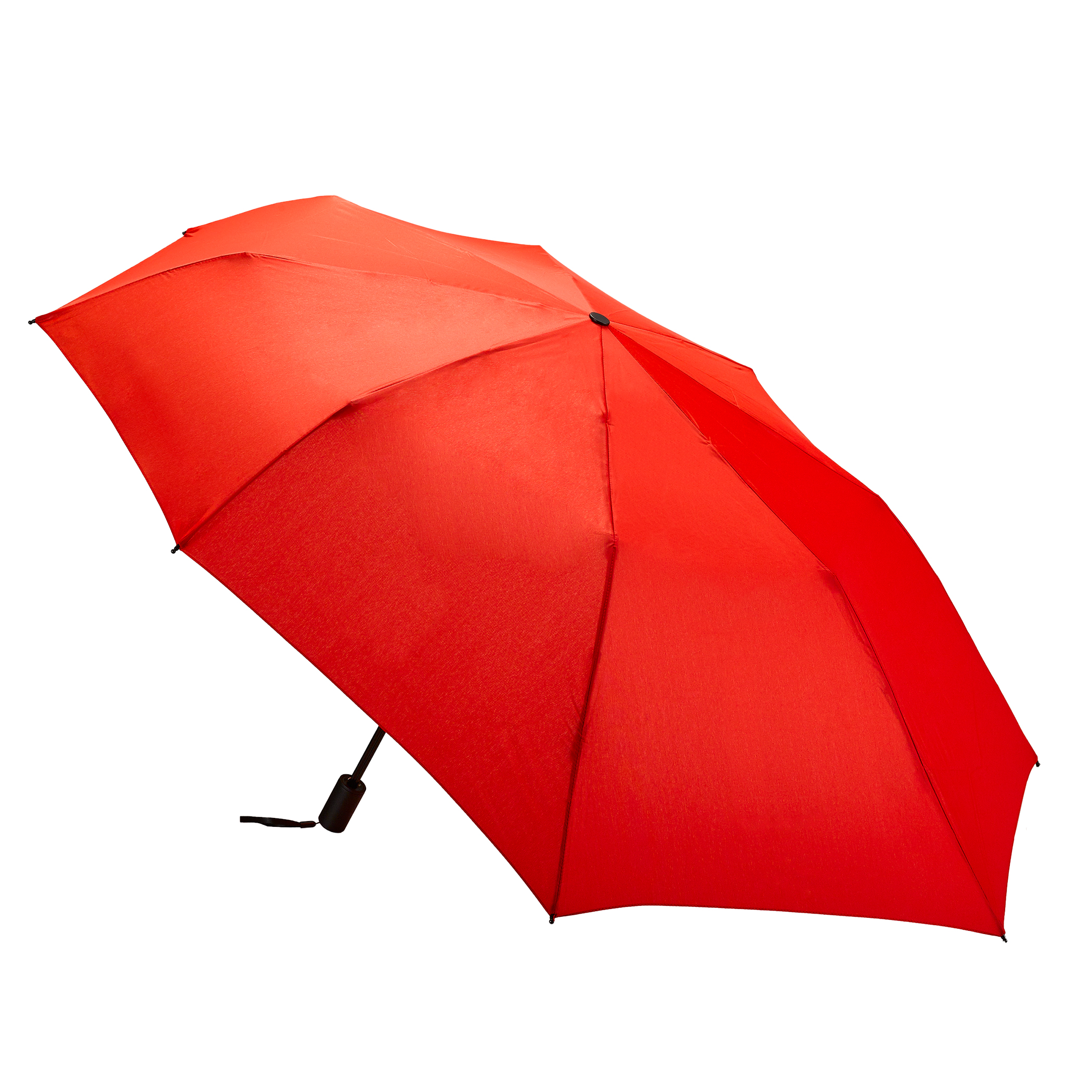 Der innovative Taschenschirm mit nach hinten verlängertem Bezug, rot, 8 Segmente, windstabil