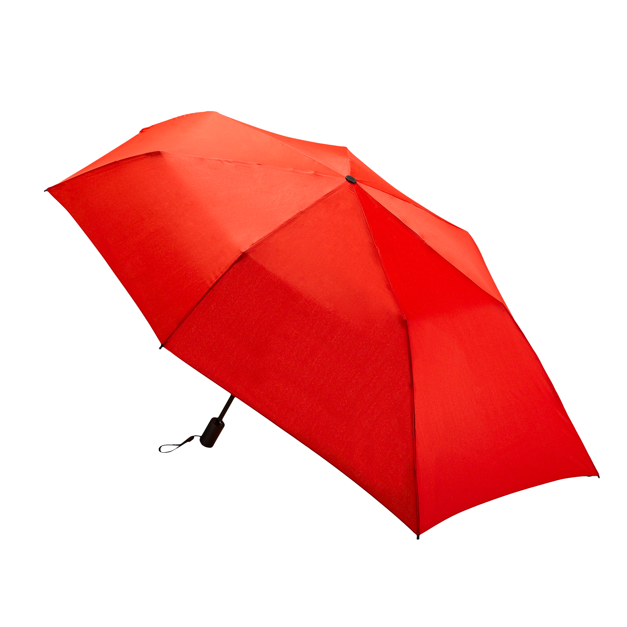 Le parapluie de poche innovant avec toile prolongée vers l'arrière, rouge, 7 segments, résistant au vent