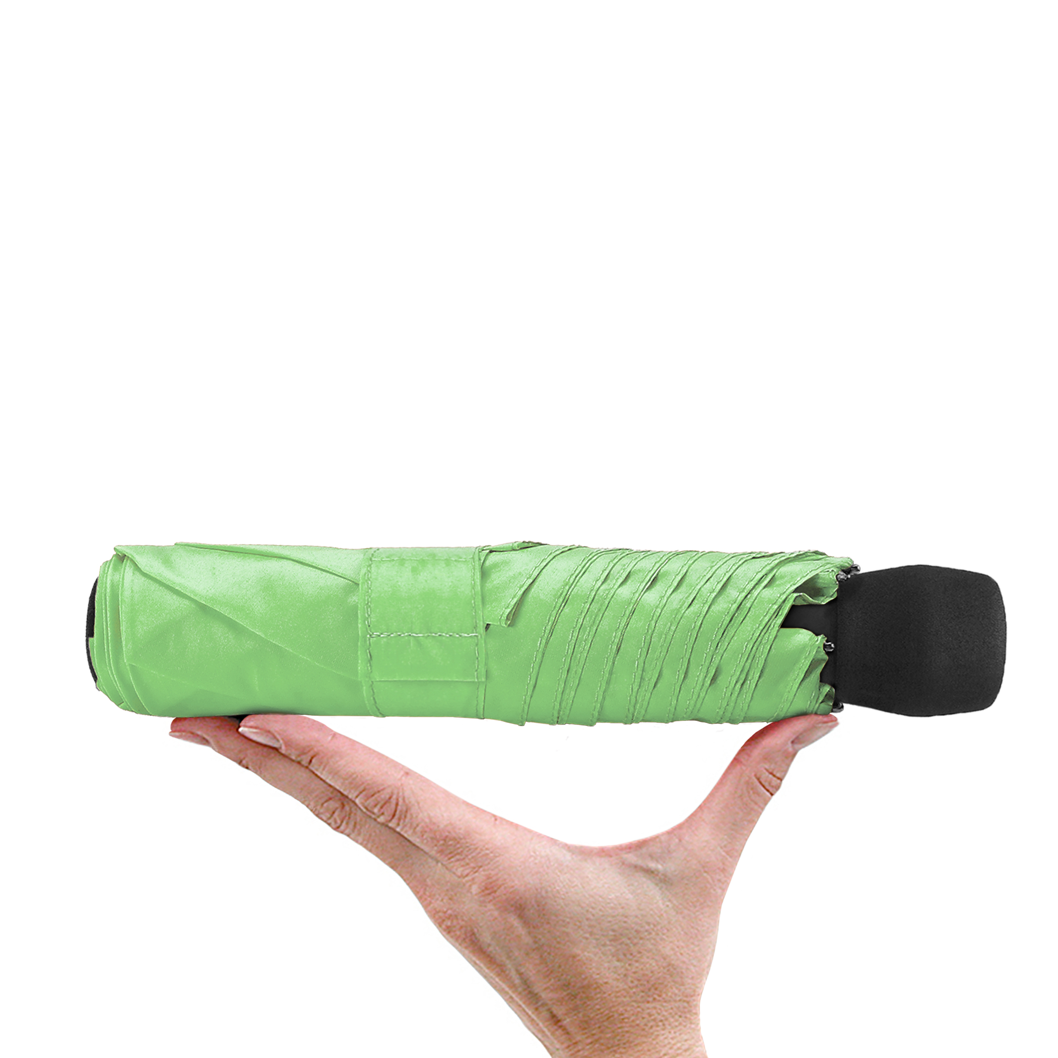 Trekking umbrella light trek, light green, pocket umbrella, manual, compact, with compass