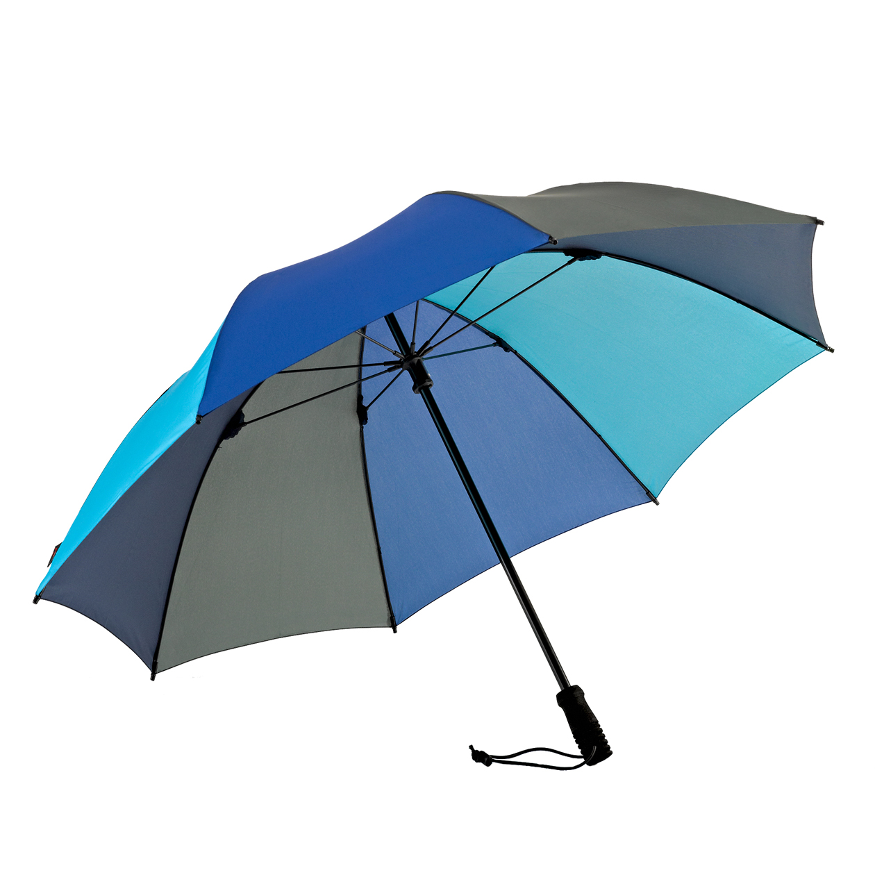 Trekking-Regenschirm Swing handsfree, blau / grün