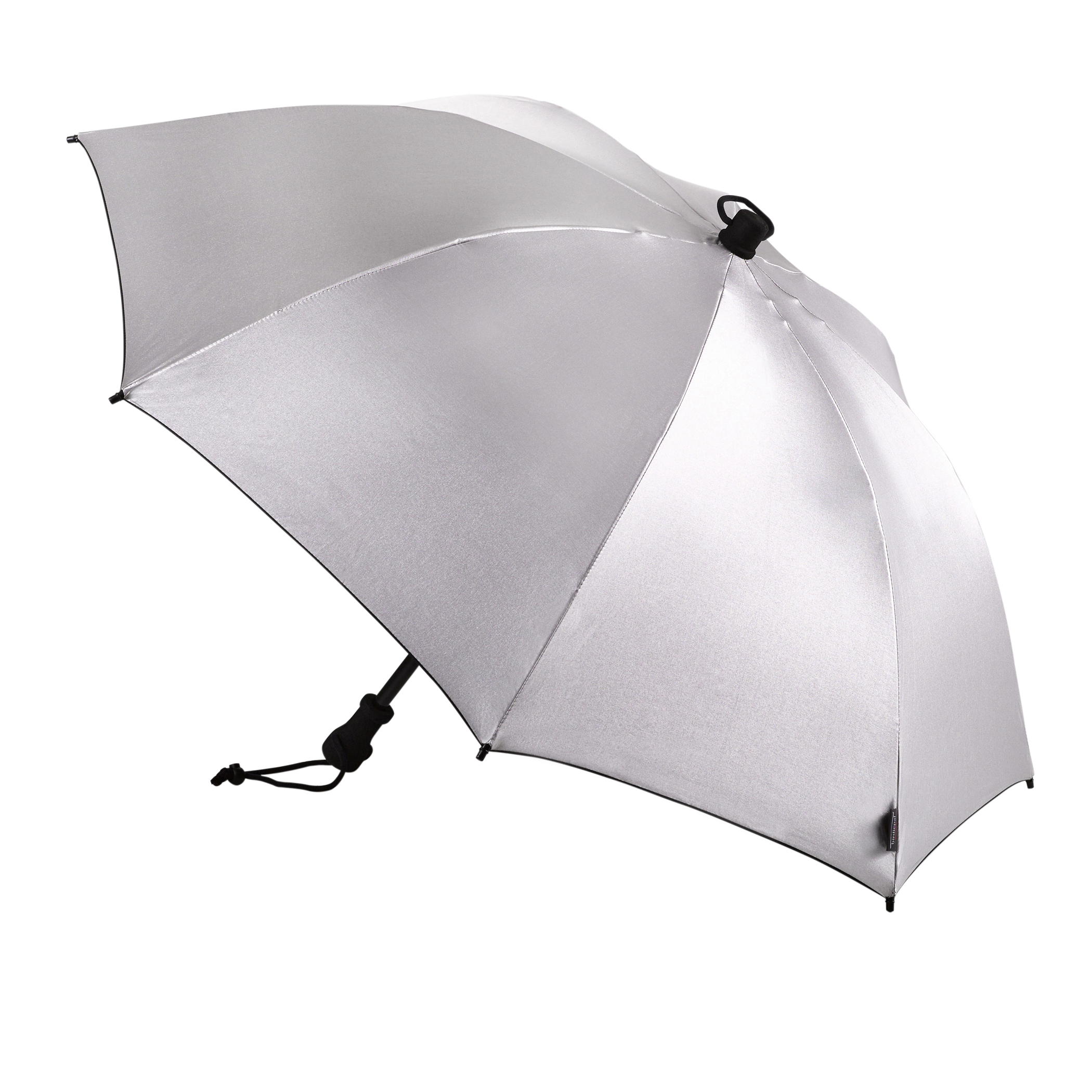 Trekking umbrella birdiepal outdoor, silver, UV protection UPF 50+, stick umbrella, extremely sturdy, stormproof