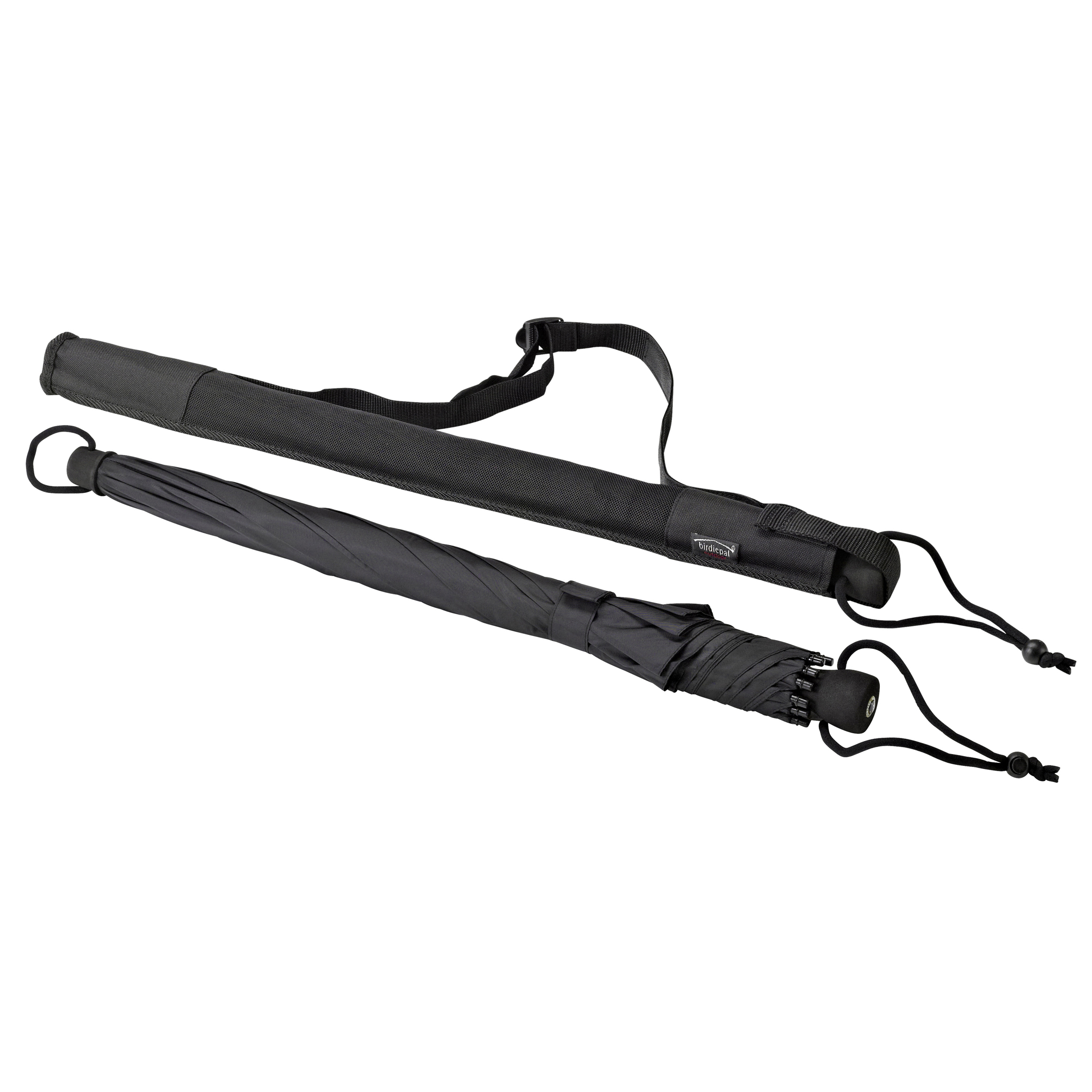 Parapluie de trekking birdiepal outdoor, noir, parapluie canne, extrêmement stable, résistant aux tempêtes