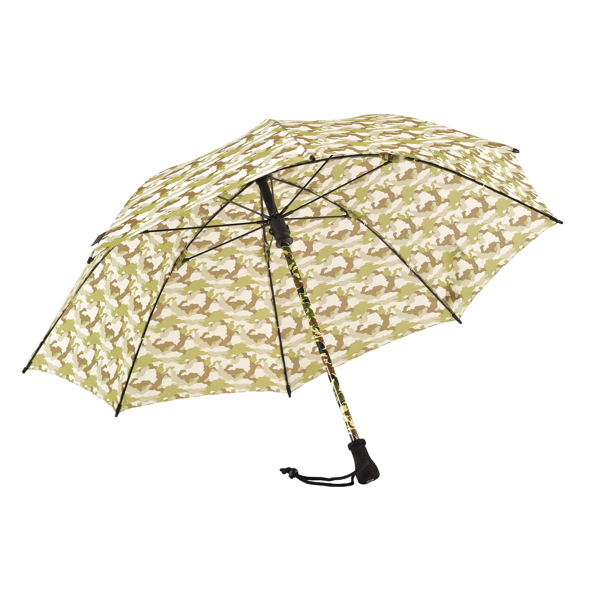 Trekking umbrella birdiepal outdoor, camouflage, stick umbrella, extremely sturdy, stormproof