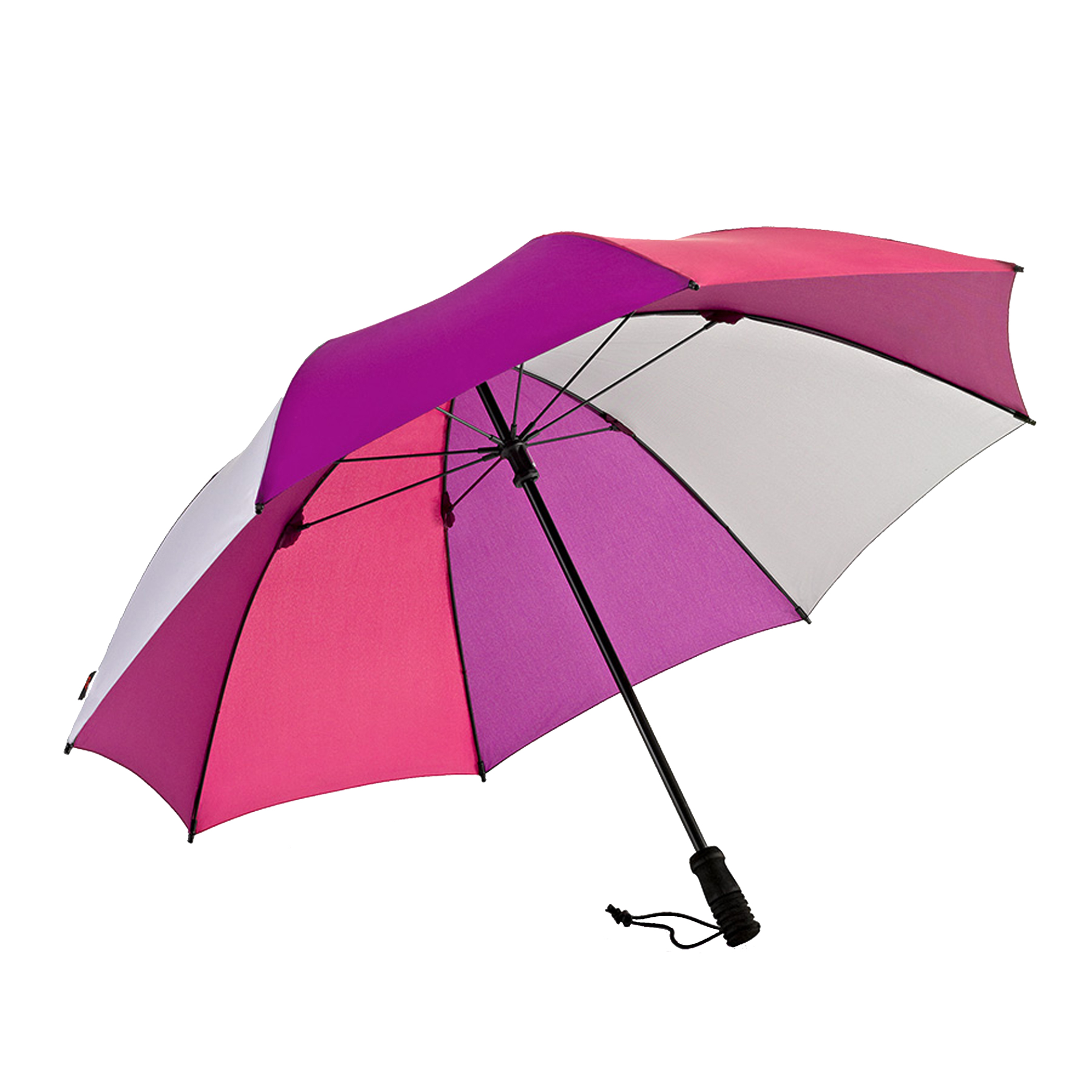 Trekking-Regenschirm Swing handsfree, lila / rot / grau