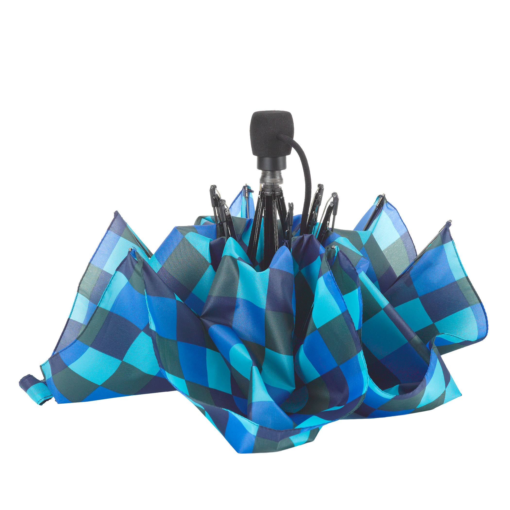 Trekking umbrella light trek ultra, blue / green plaid