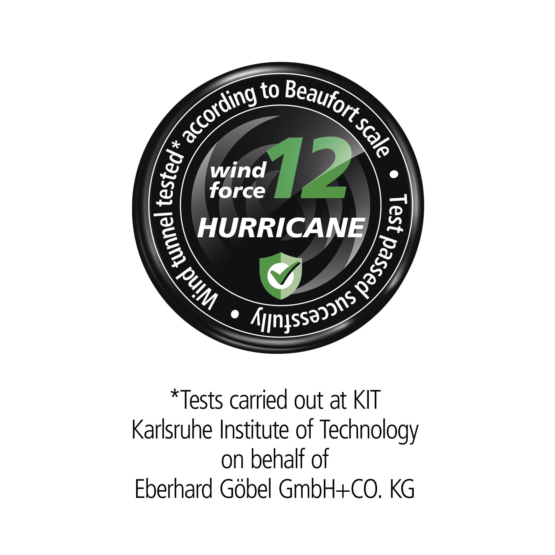 View of the wind tunnel test seal of wind force 12 from EuroSCHIRM