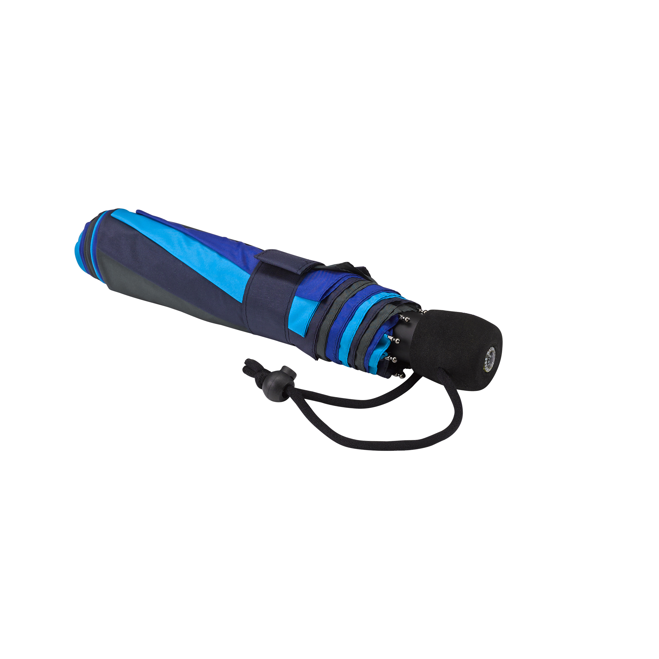 Trekking umbrella light trek, blue / green, pocket umbrella, manual, compact, with compass