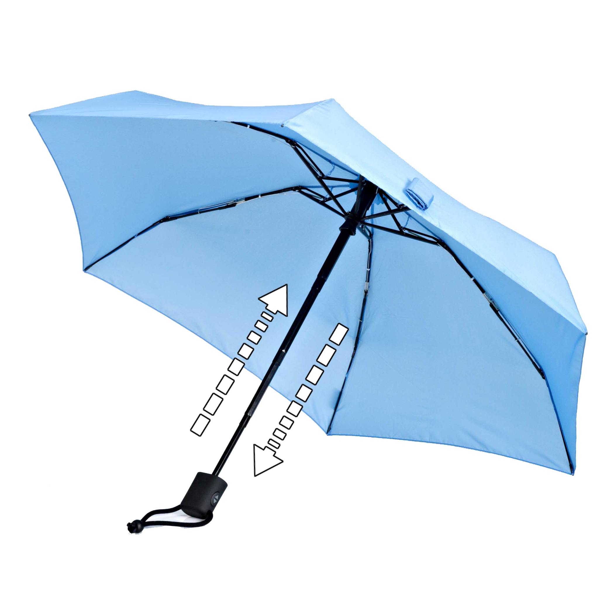Trekking-Regenschirm Dainty automatic, hellblau