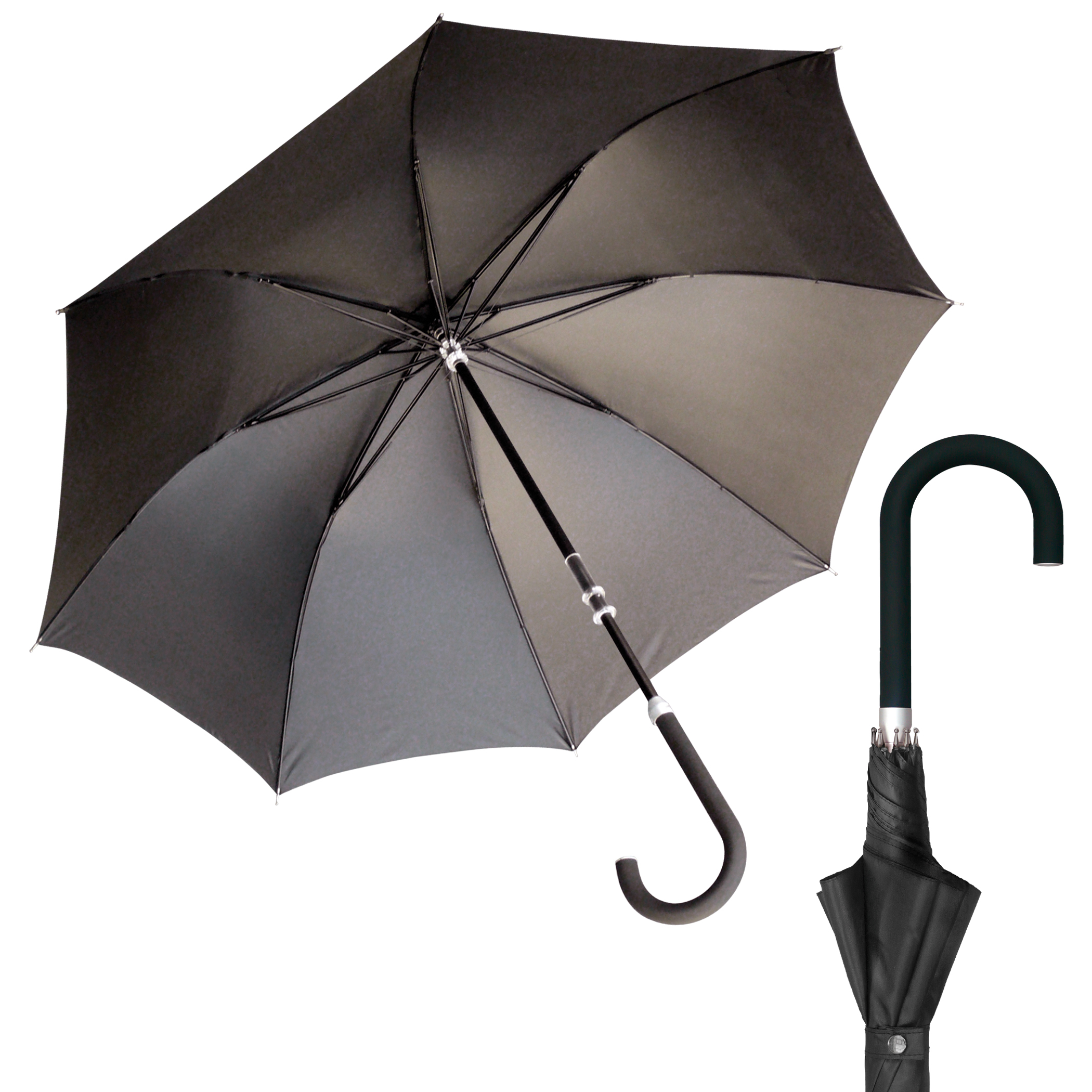 Parapluie de ville Kompliment W110, noir