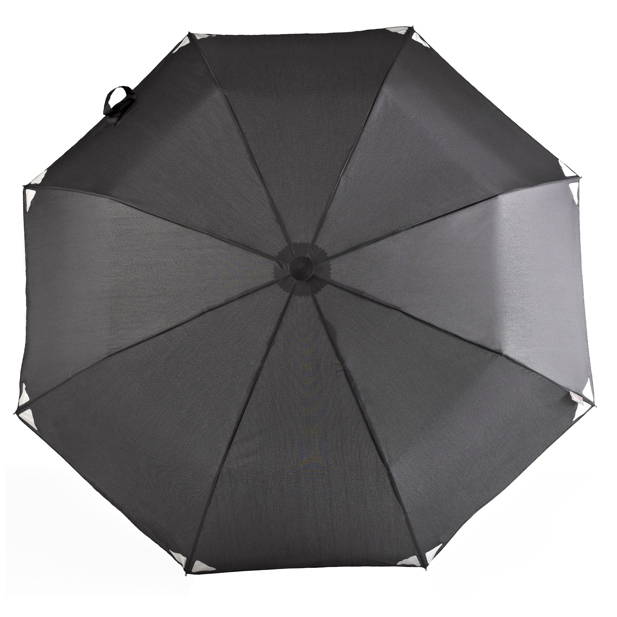 Trekking umbrella light trek automatic, black, with reflectors