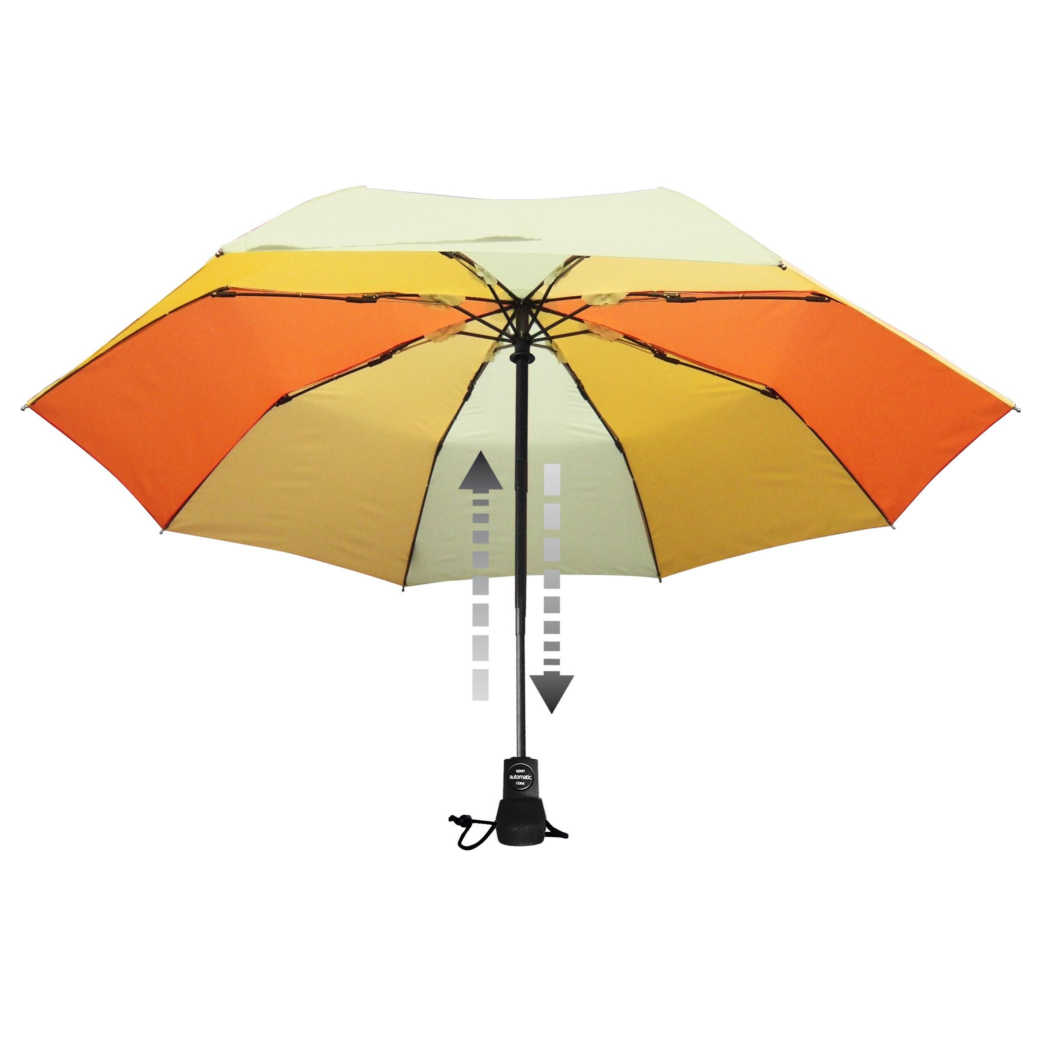 Trekking umbrella light trek automatic, orange / yellow