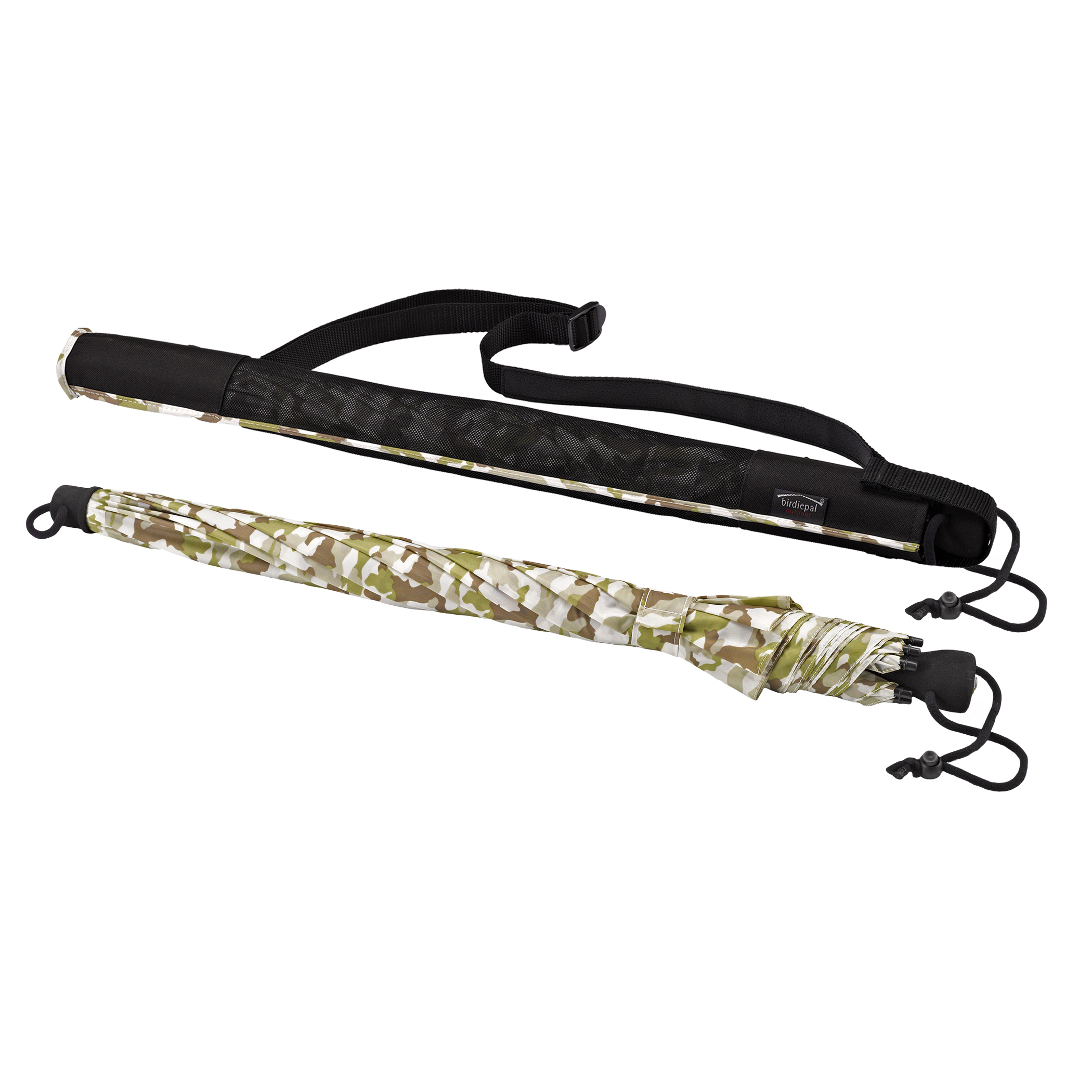 Trekking umbrella birdiepal outdoor, camouflage, stick umbrella, extremely sturdy, stormproof