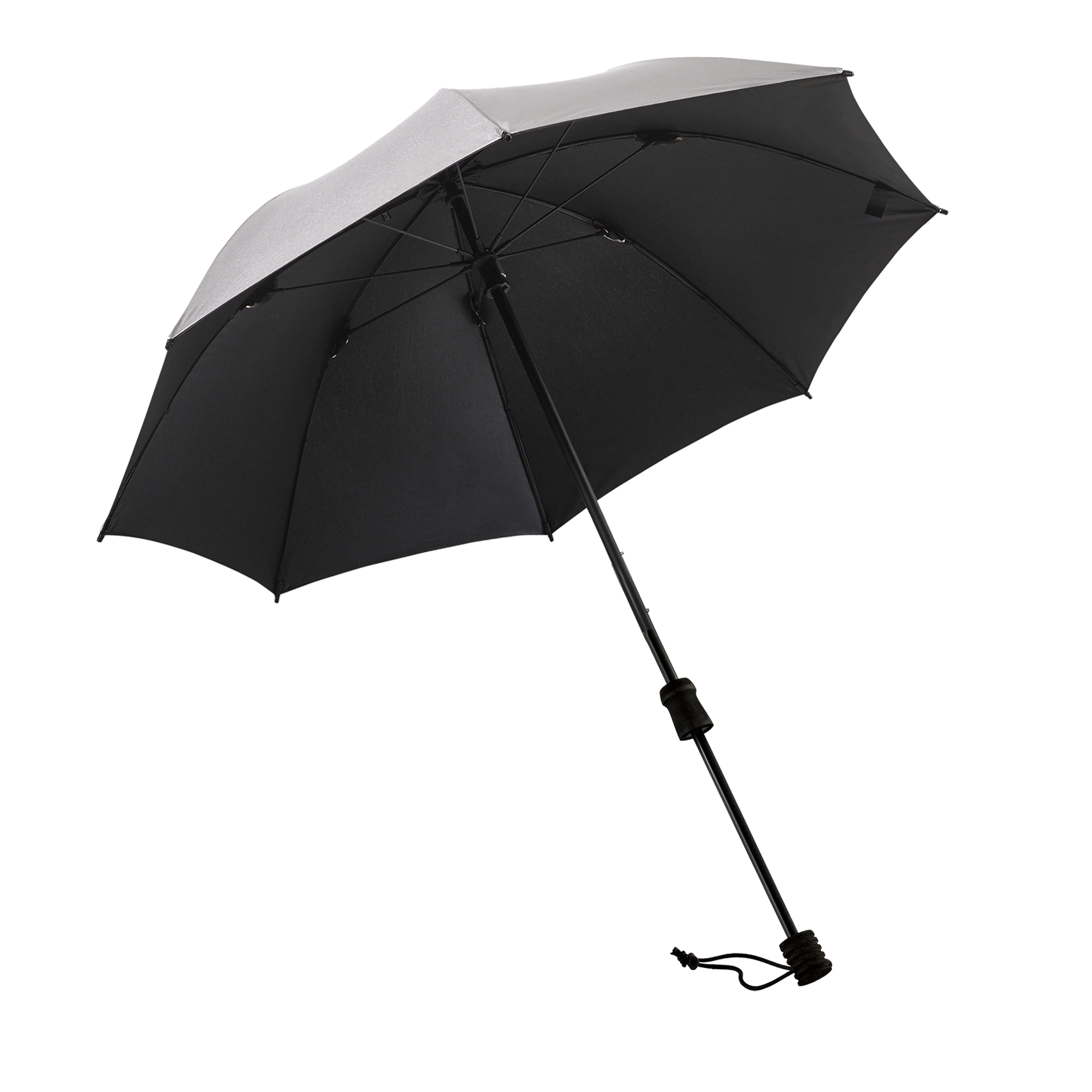 Parapluie de trekking Swing handsfree, argent, protection UV 50+