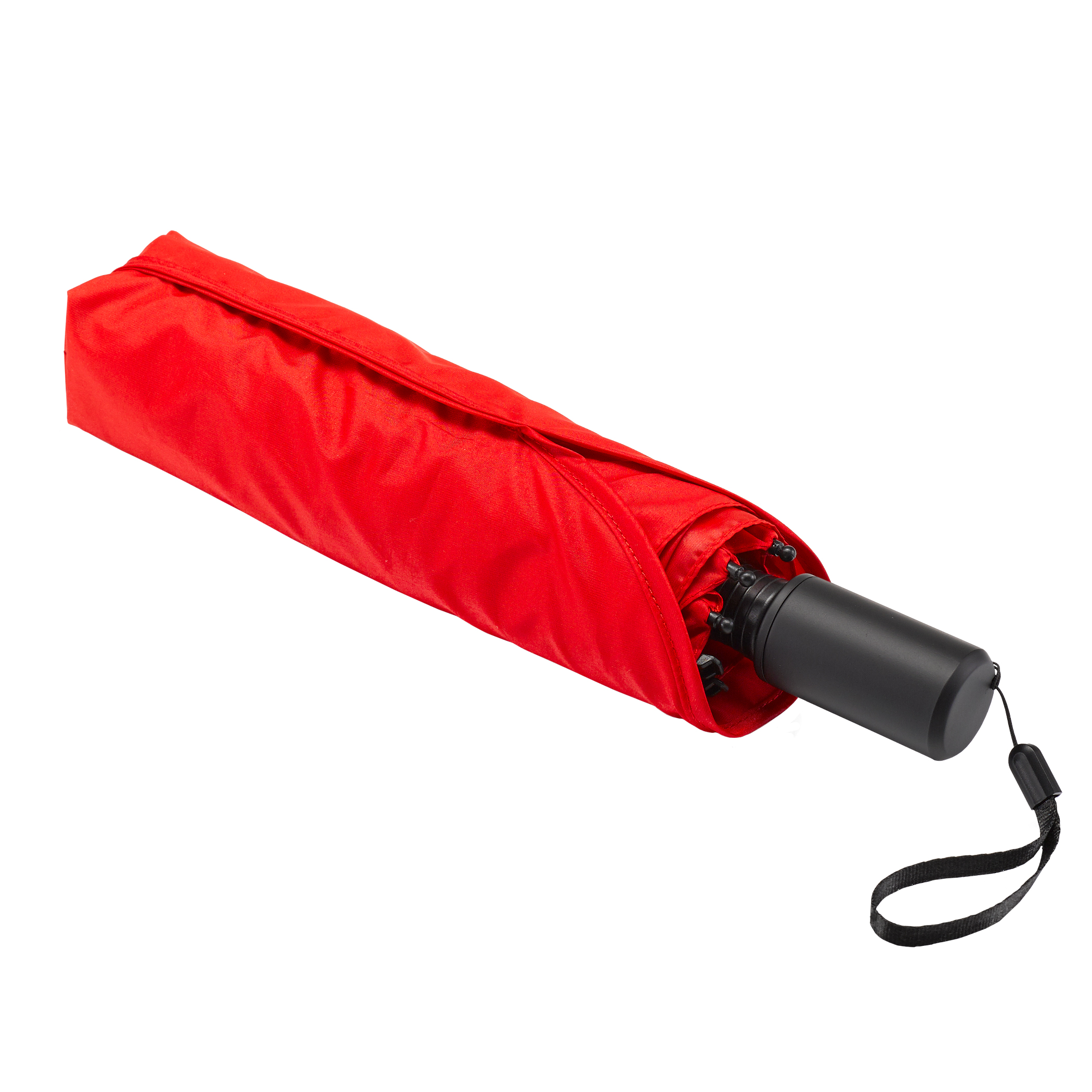 Der innovative Taschenschirm mit nach hinten verlängertem Bezug, rot, 8 Segmente, windstabil
