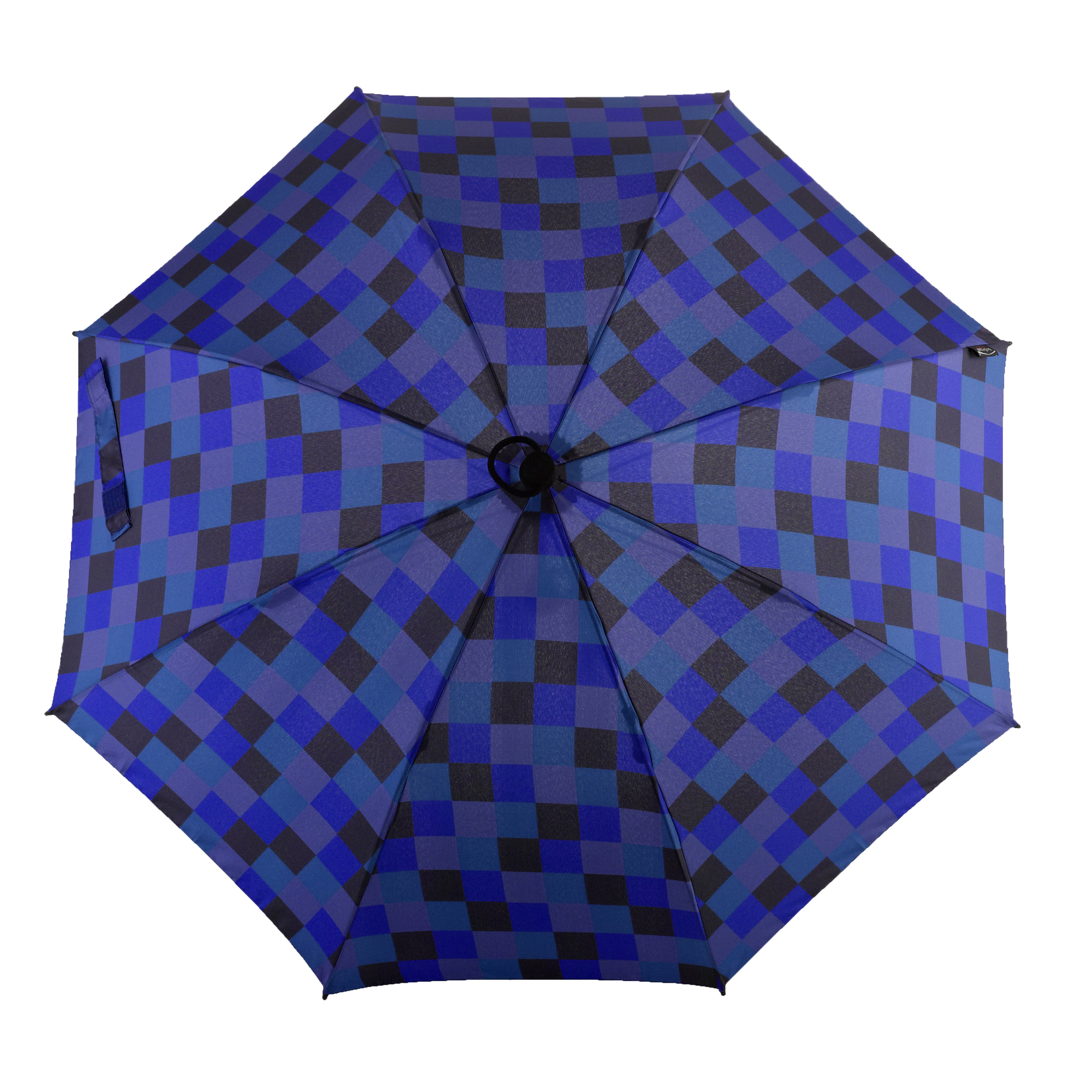 Parapluie de trekking birdiepal outdoor, bleu / vert à carreaux, parapluie canne, extrêmement stable, résistant aux tempêtes,