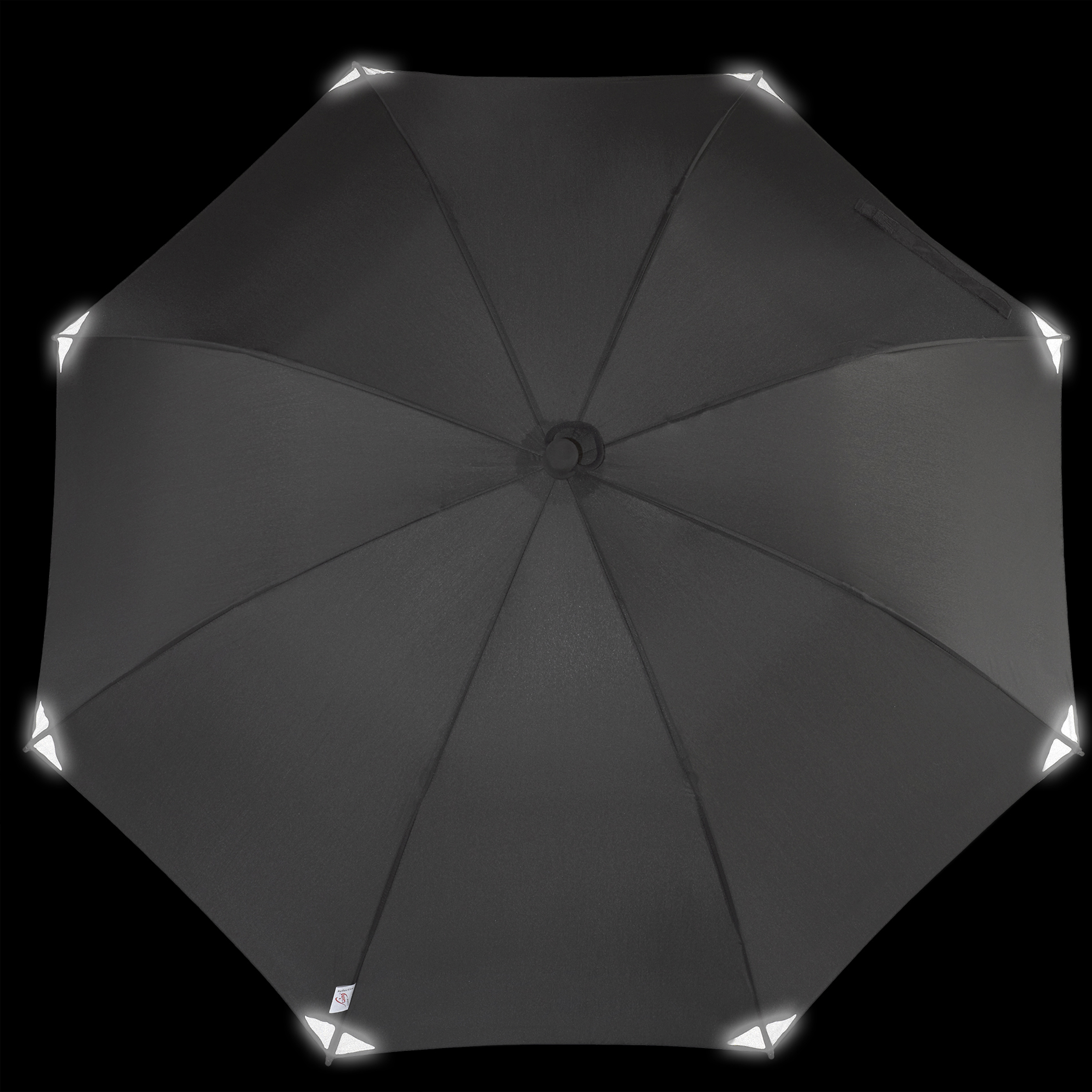 Trekking umbrella birdiepal outdoor, black, with reflectors, stick umbrella, extremely sturdy, stormproof