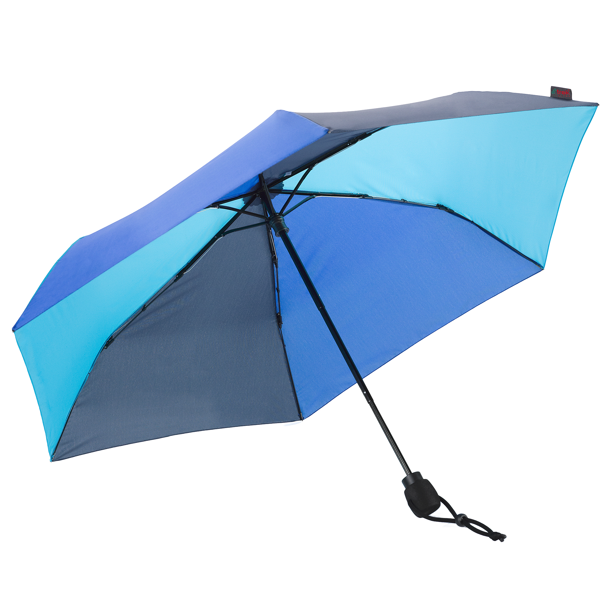 Trekking-Regenschirm light trek ultra, hellblau / dunkelblau