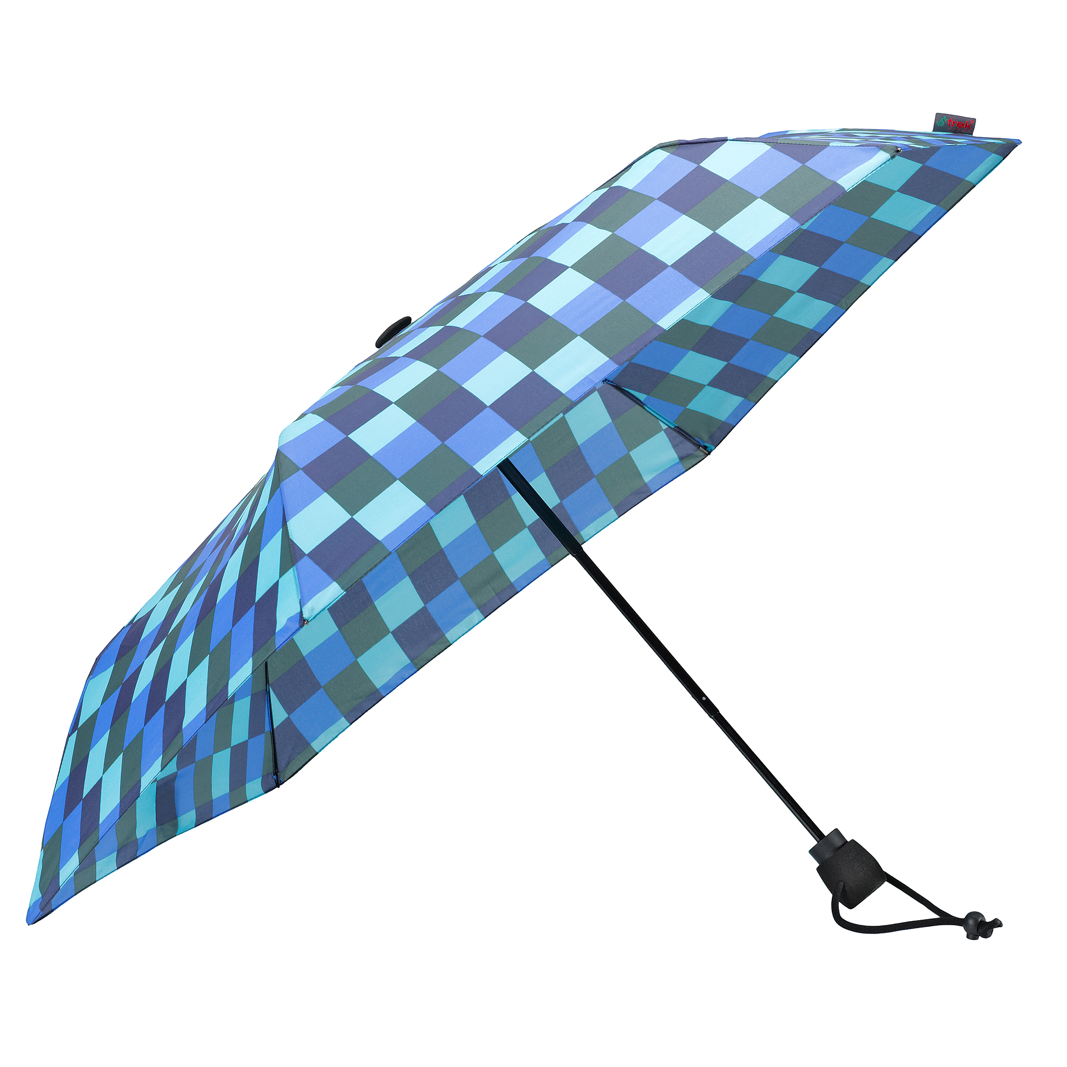 Trekking umbrella light trek ultra, blue / green plaid