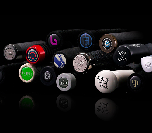 Vue de différentes poignées de parapluies promotionnels et publicitaires d'EuroSCHIRM